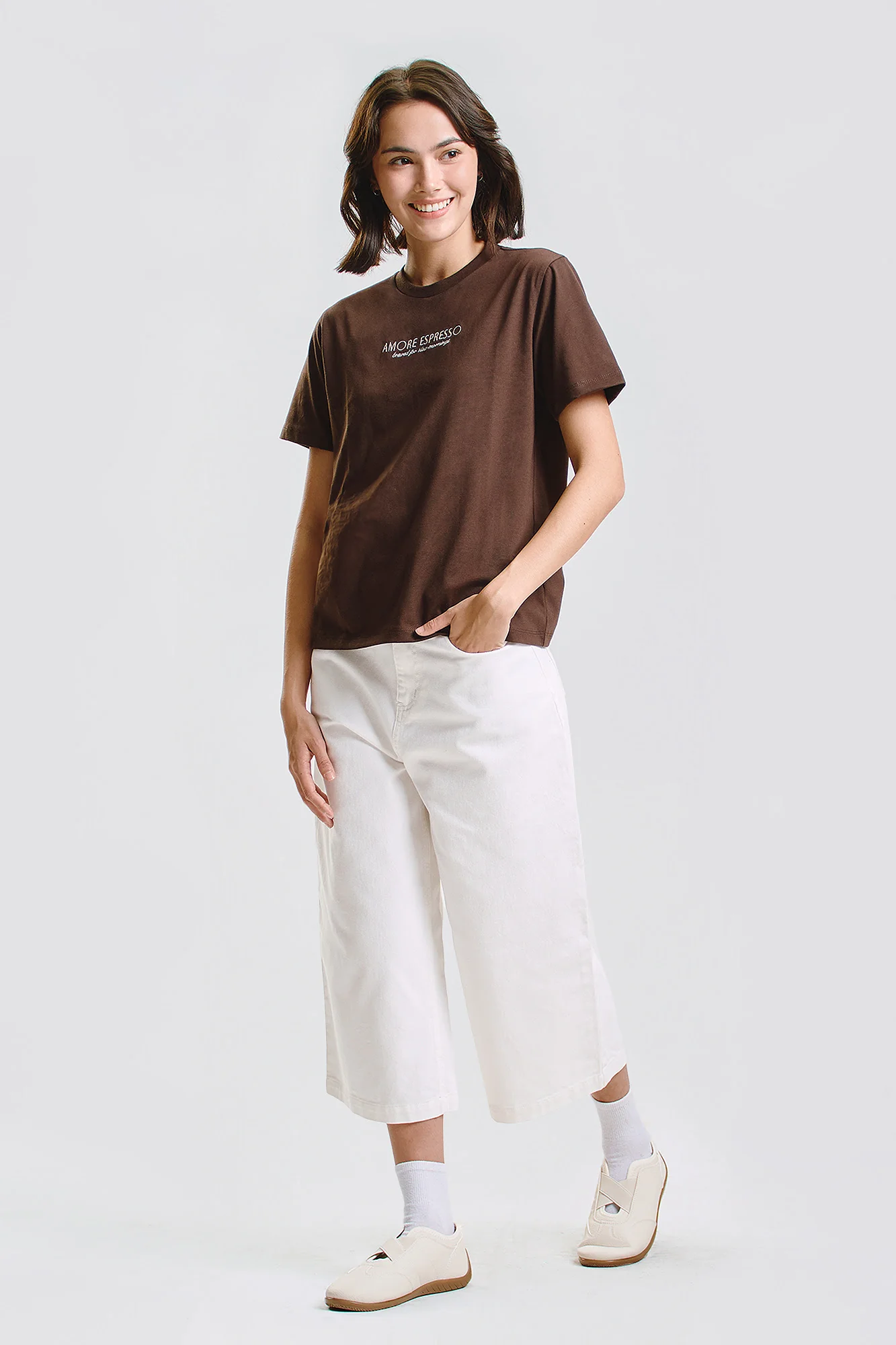 Amore Espresso Relaxed Graphic T-Shirt - Image 4