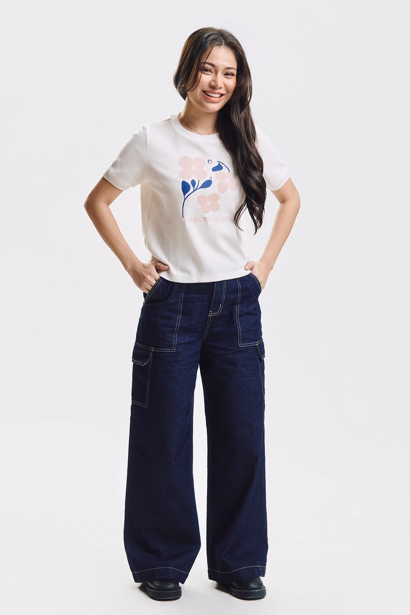 Amour Paraiso Relaxed Graphic Waffle Knit Top - Image 4