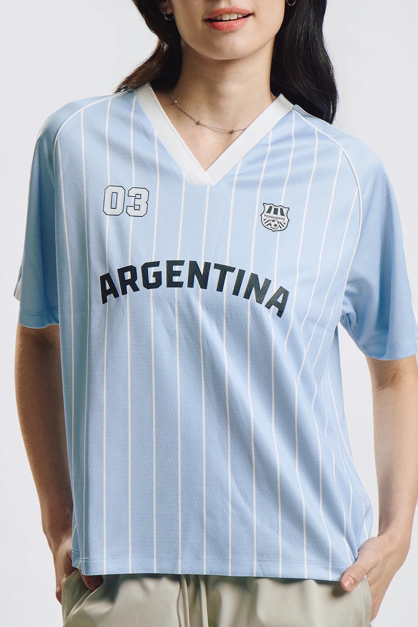 Argentina Loose Striped Mesh Top - Image 2