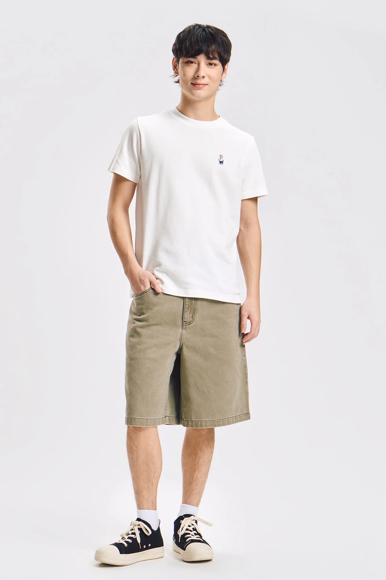 Baggy Colored Denim Shorts - Image 5