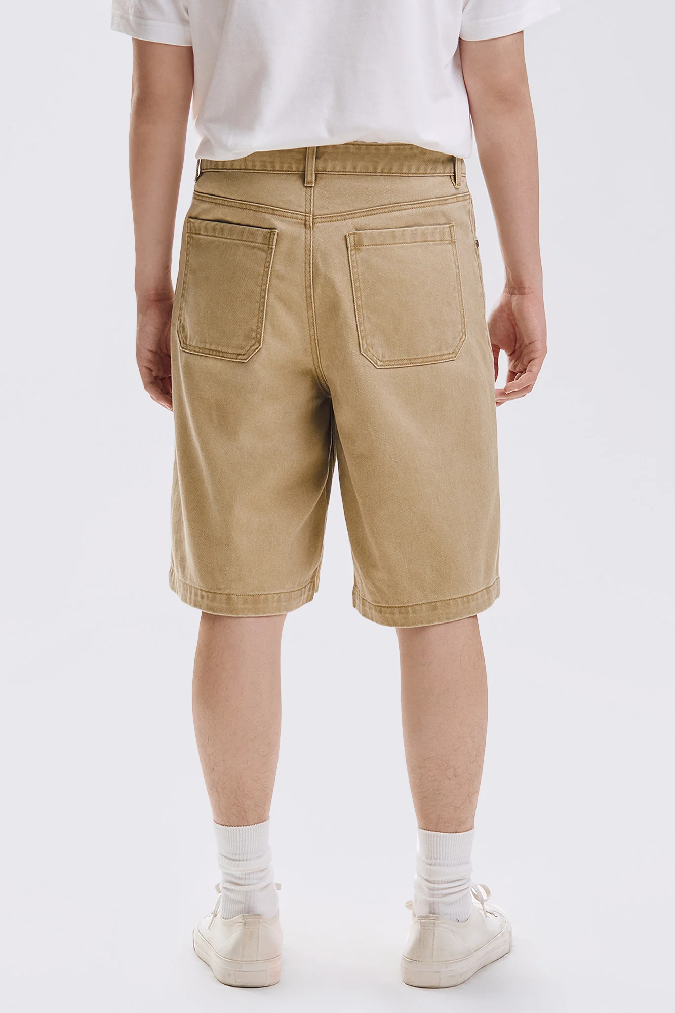 Baggy Fit Colored Denim Shorts - Image 4