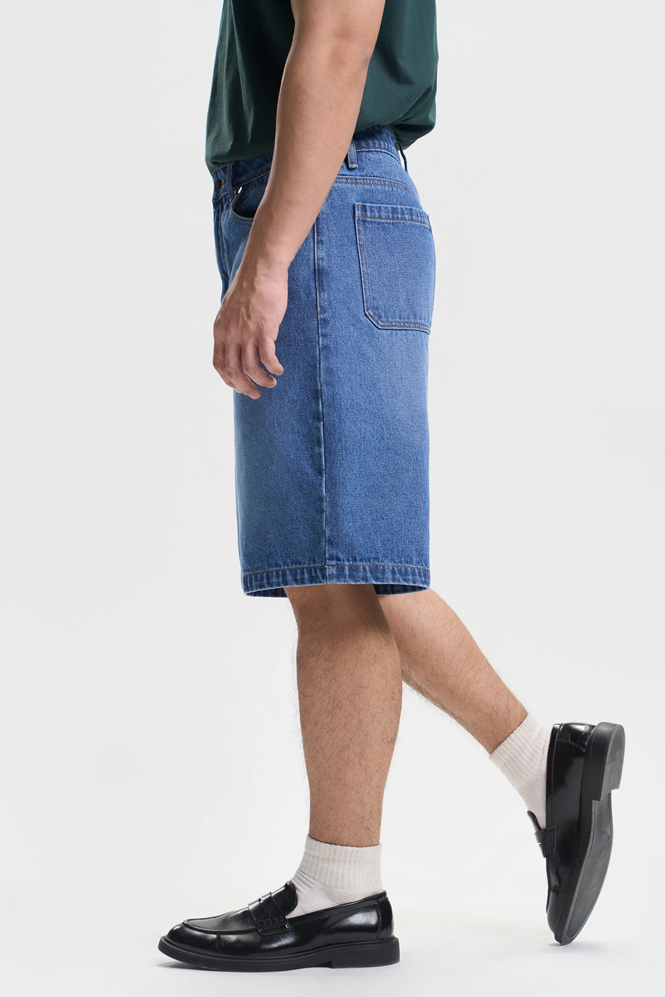 Baggy Fit Denim Shorts - Image 3