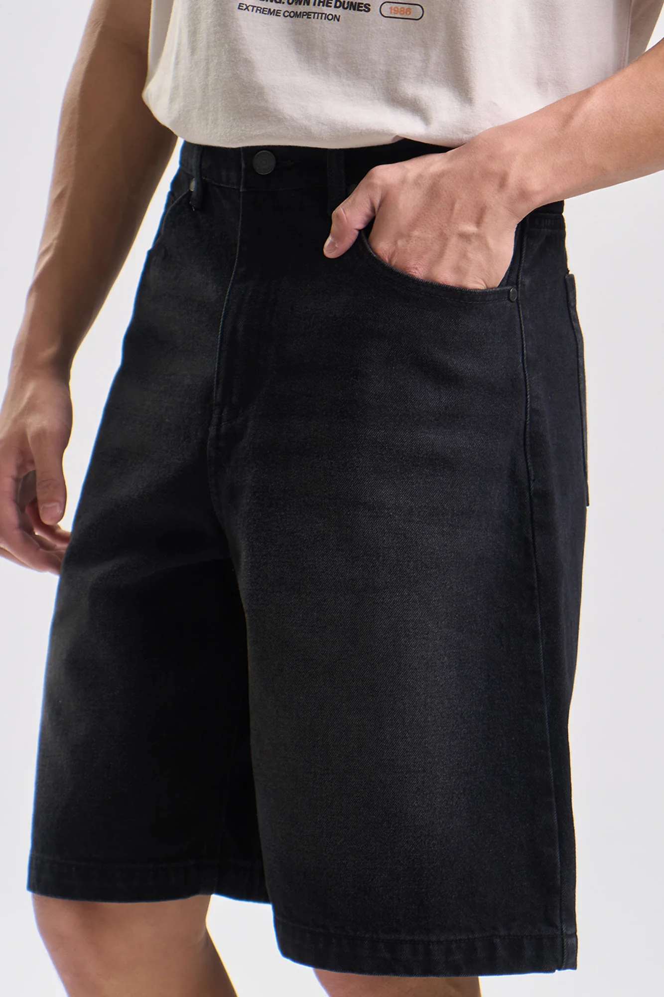 Baggy Fit Denim Shorts - Image 2