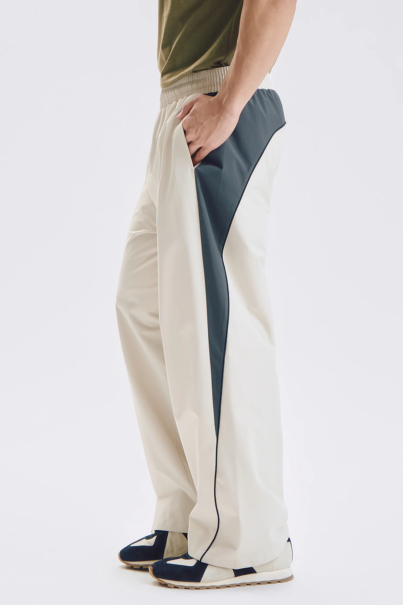 Baggy Fit Nylon Track Pants - Image 4