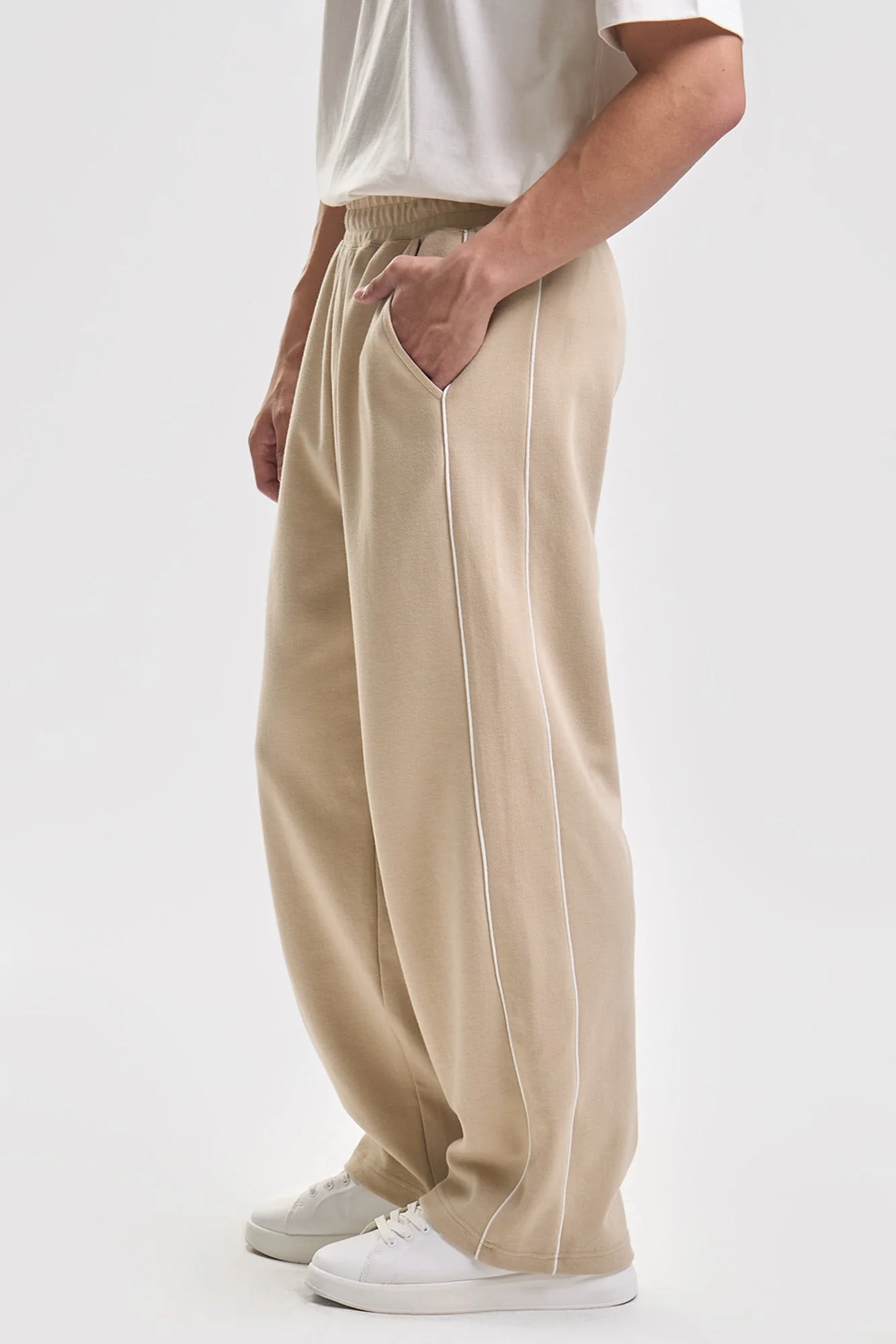 Baggy Sweat Pants with Side Piping - Image 6