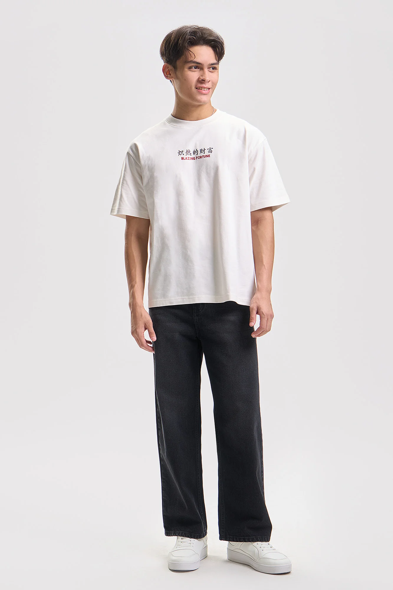 Blazing Fortune Relaxed Graphic T-Shirt - Image 5