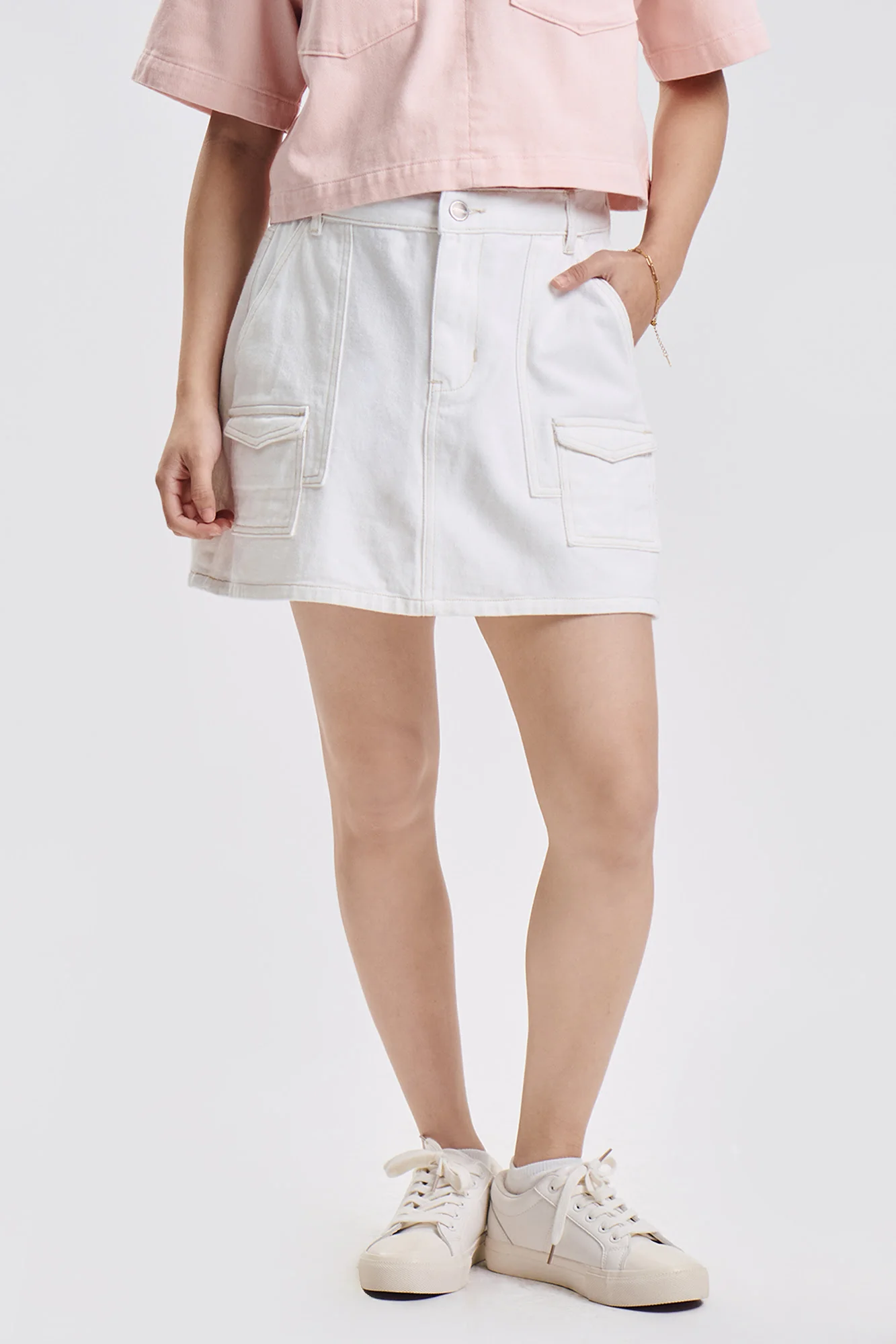 Cargo Denim Skirt