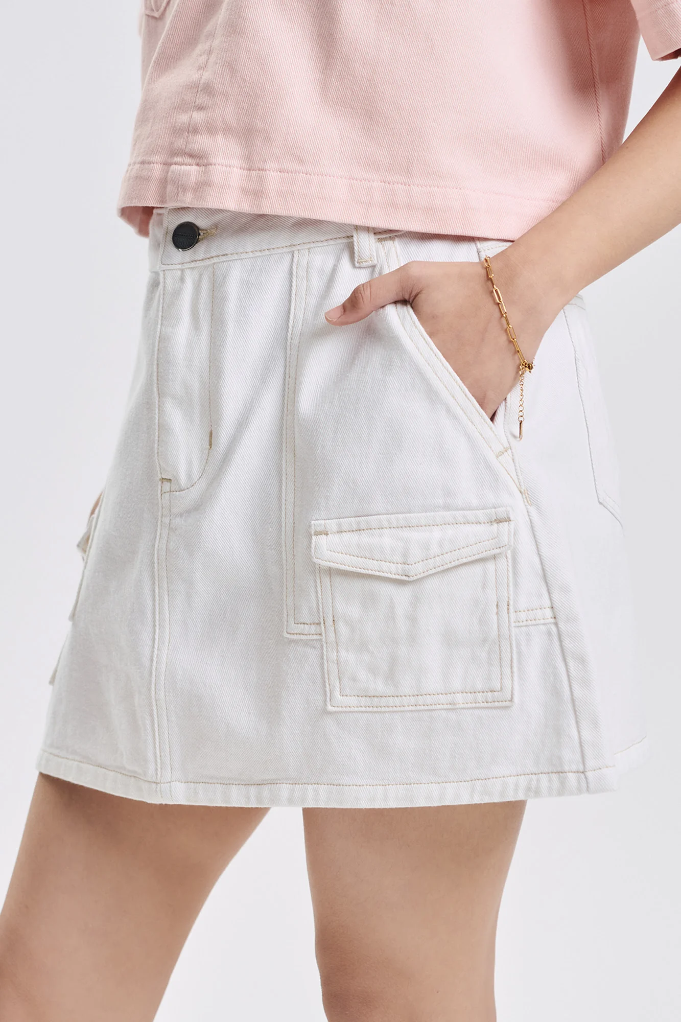 Cargo Denim Skirt - Image 2