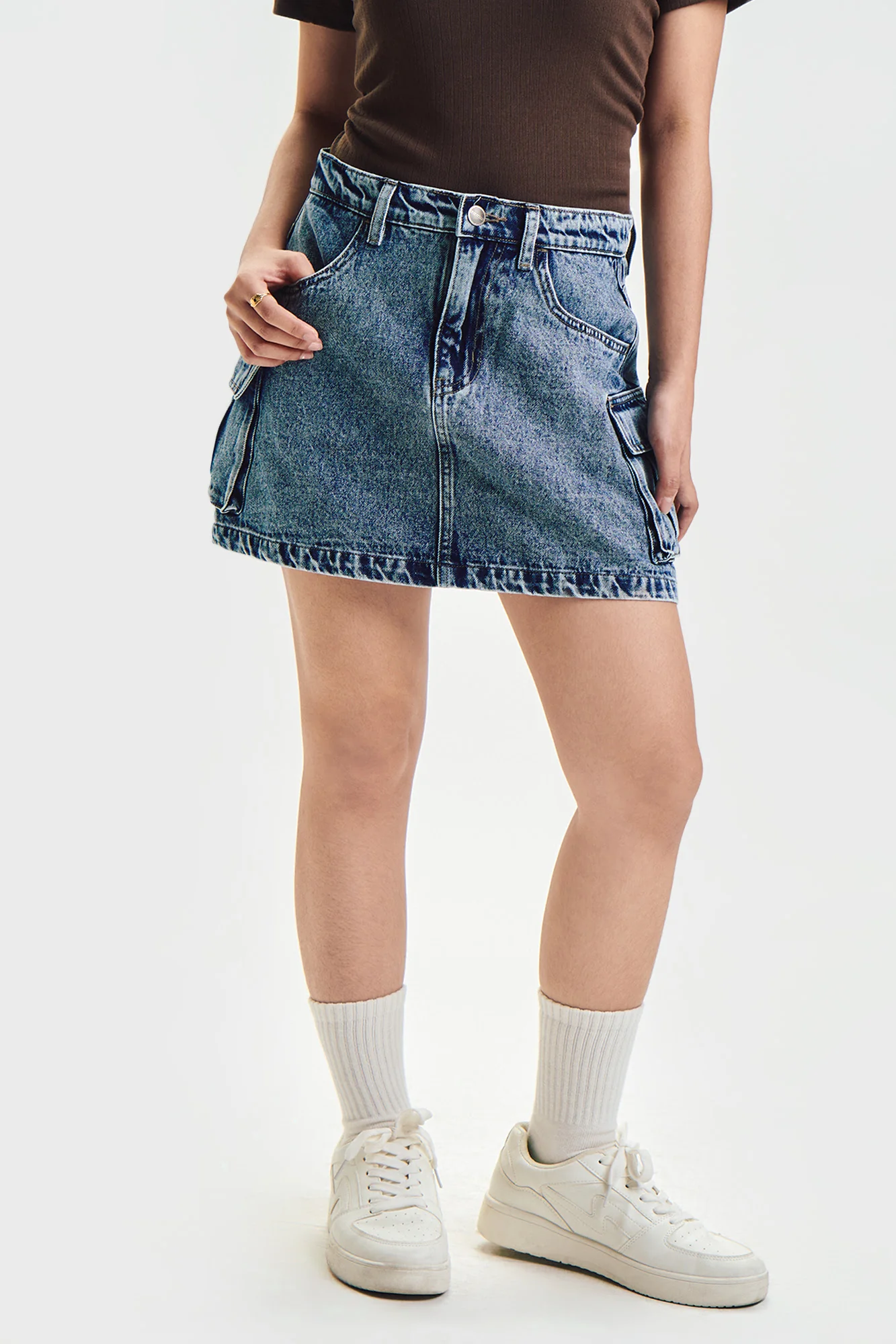 Cargo Denim Skort