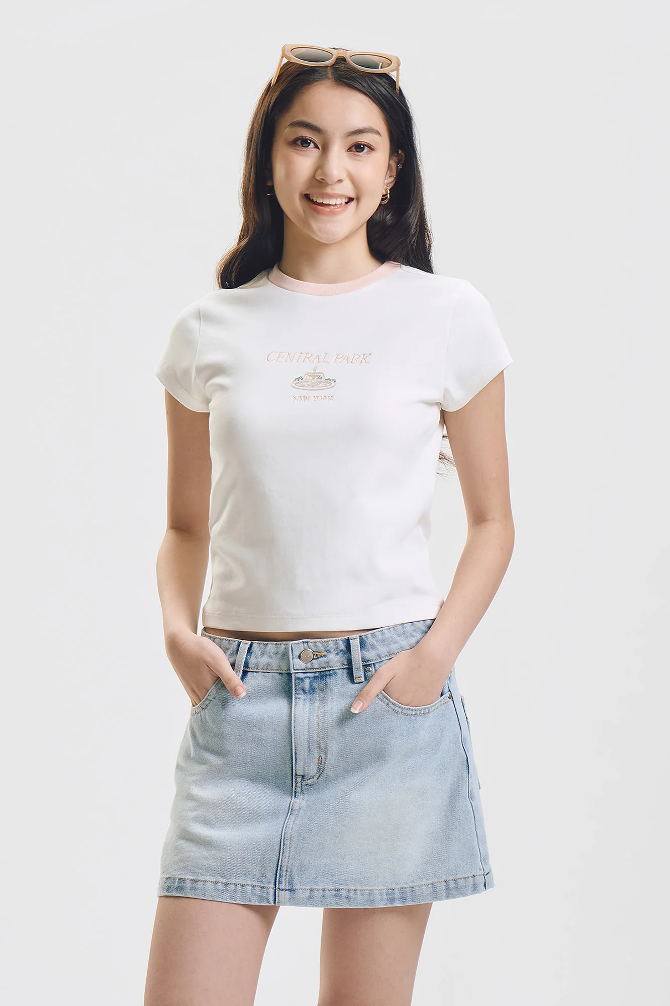 Central Park Slim Ringer Graphic T-Shirt