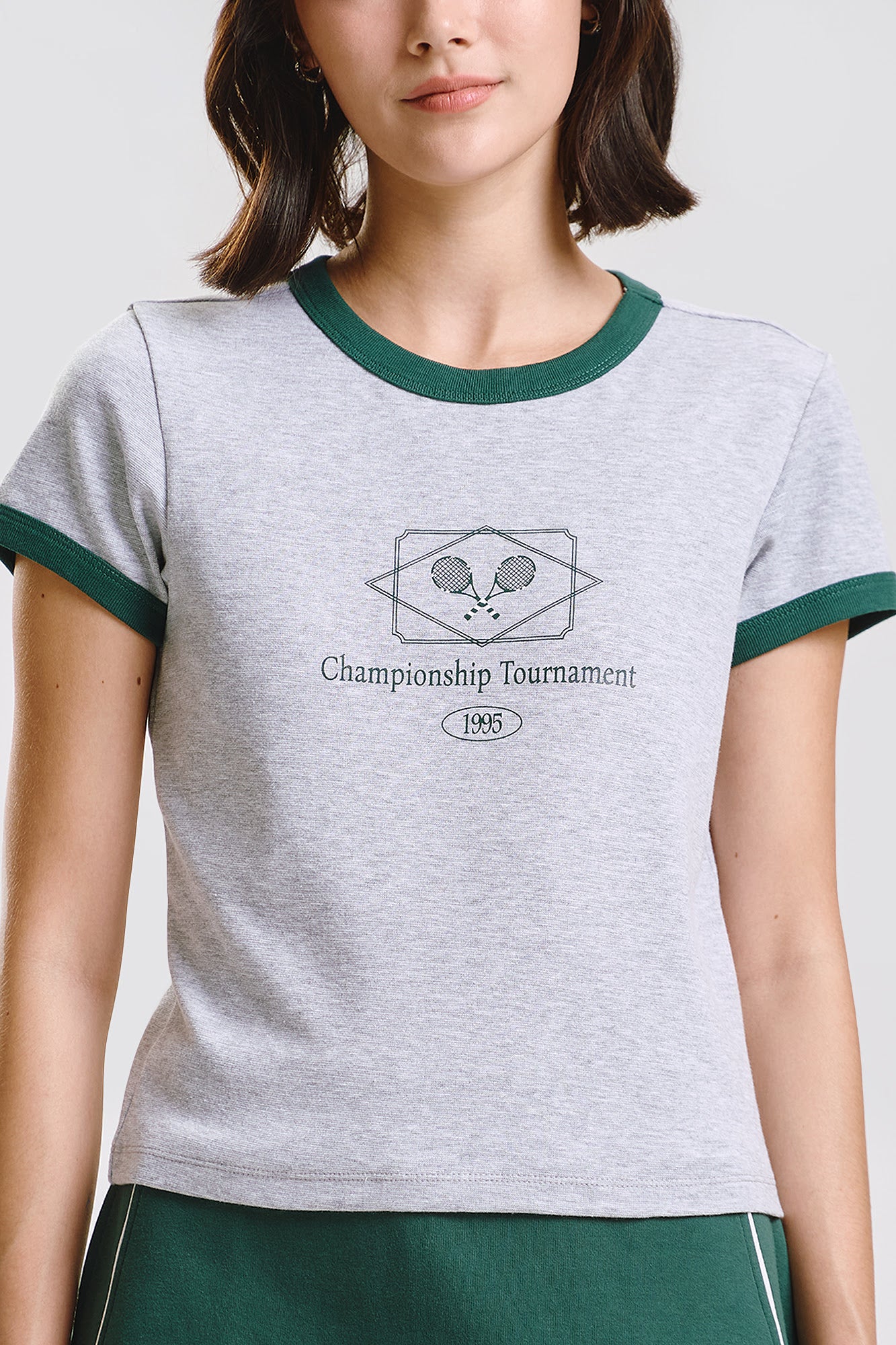 Championship Tournament Slim Ringer Graphic T-Shirt - Image 2