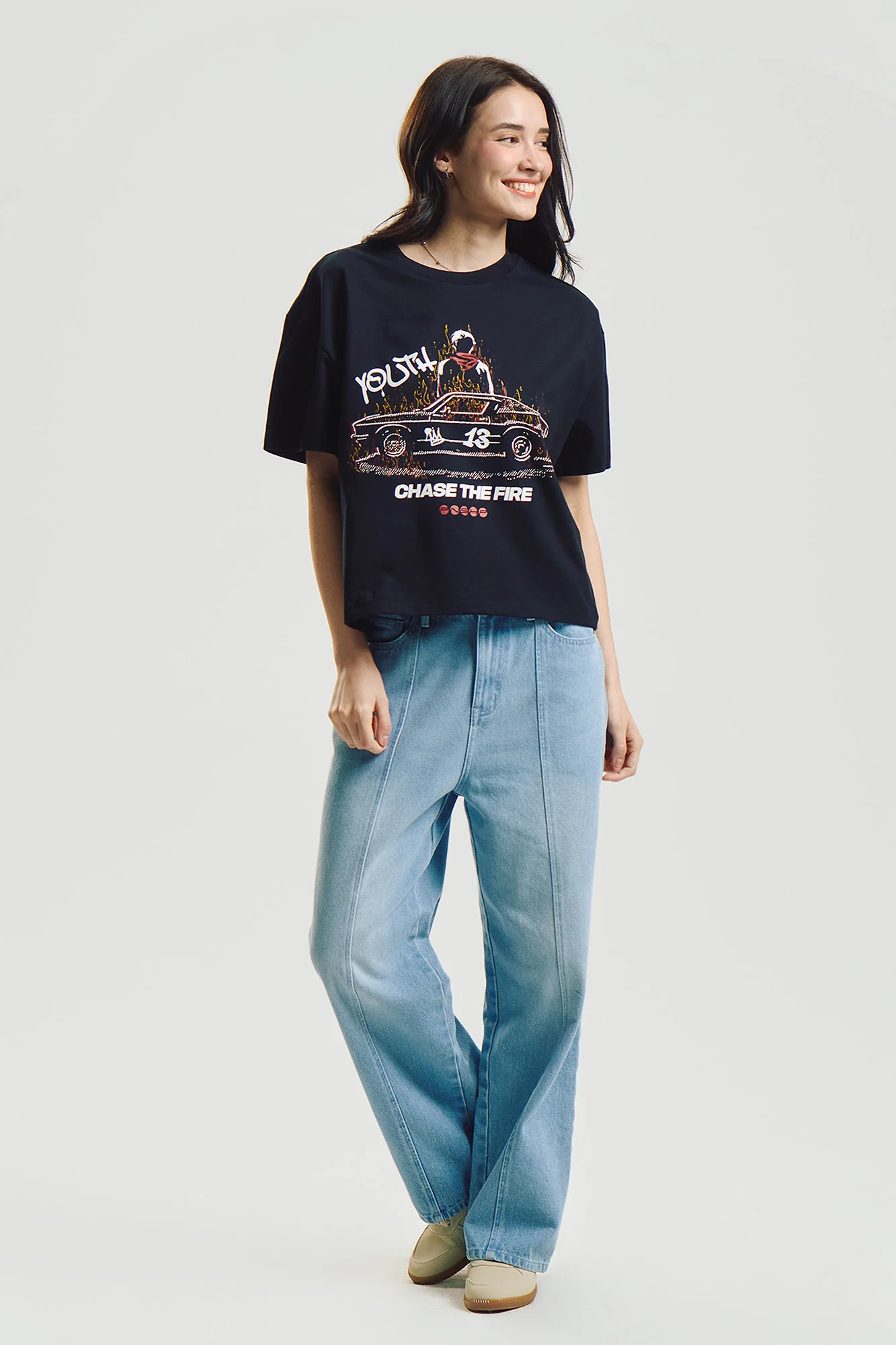 Chase The Fire Loose Graphic T-Shirt - Image 4