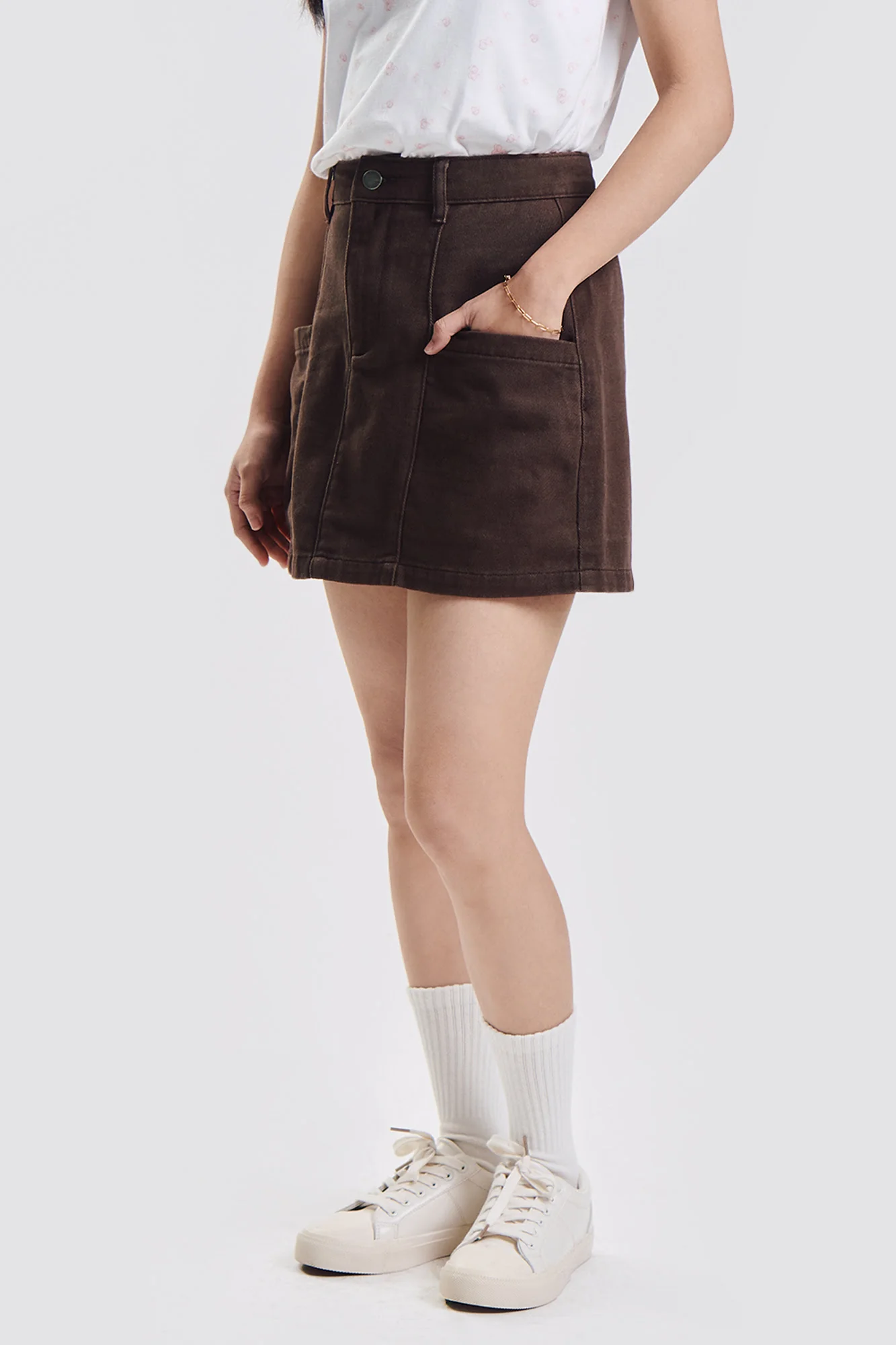 Colored Denim Skirt - Image 4
