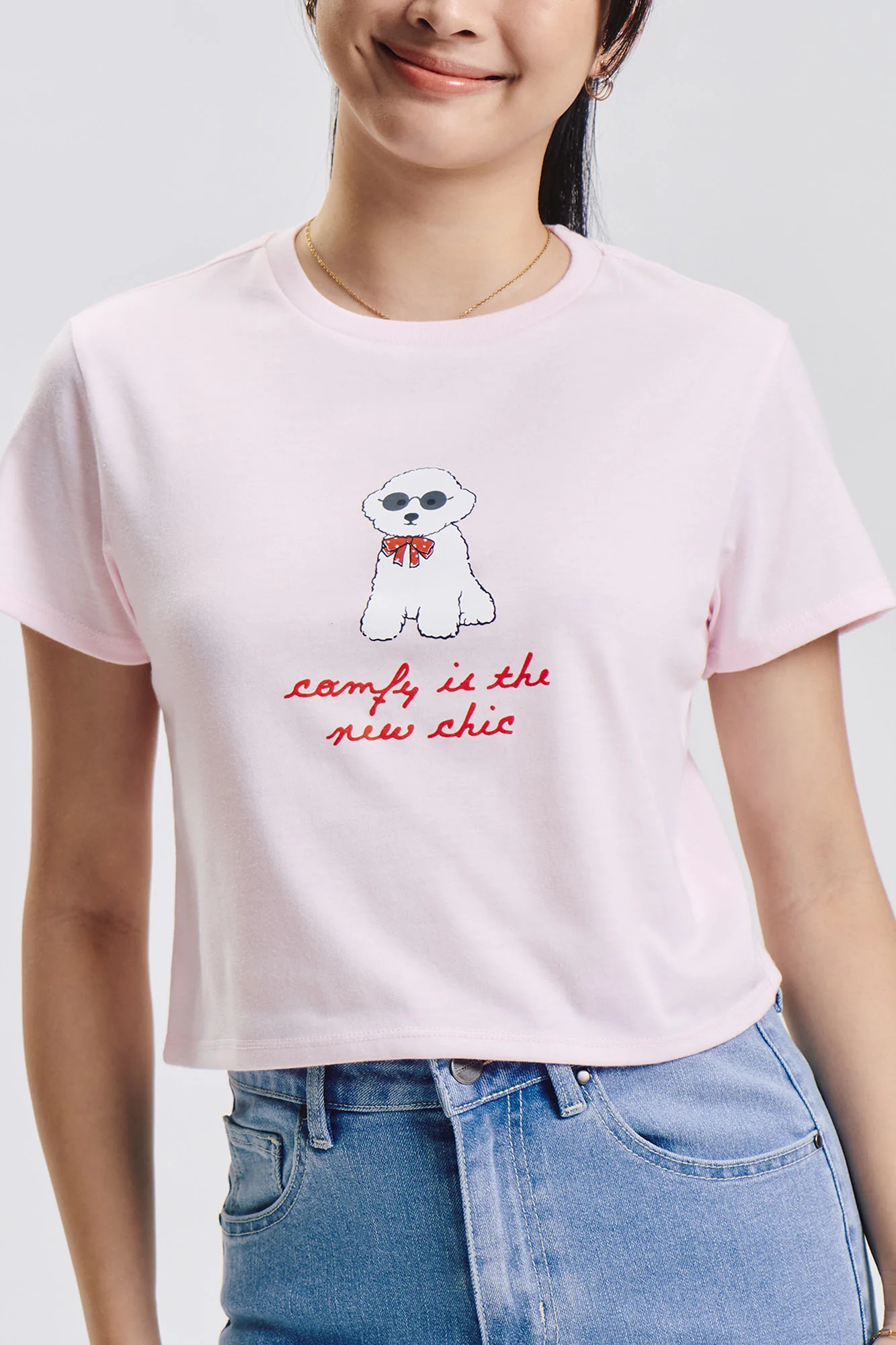 Comfy Is The New Chic Slim Graphic T-Shirt - Image 2