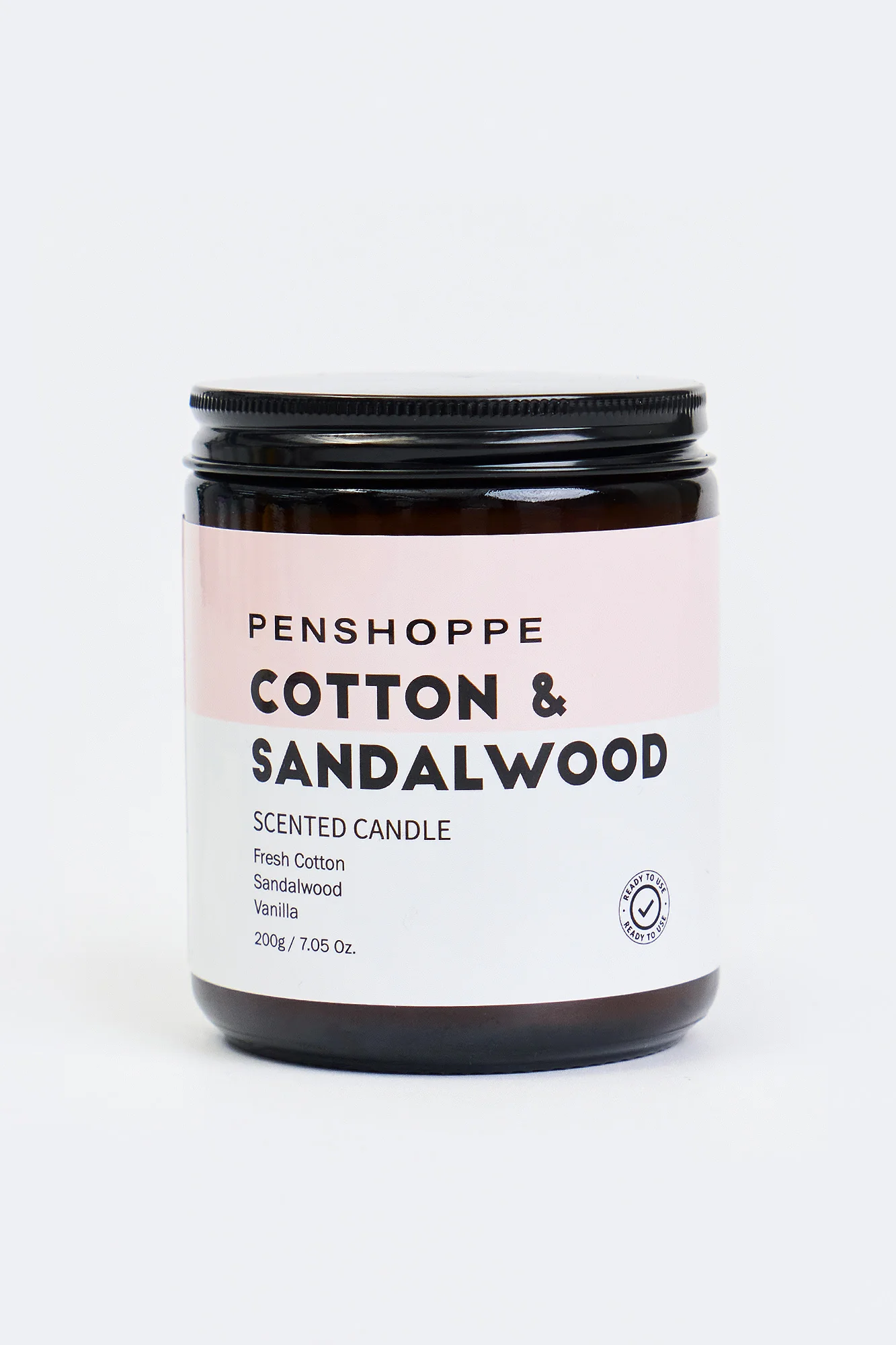 Cotton & Sandalwood Scented Candle