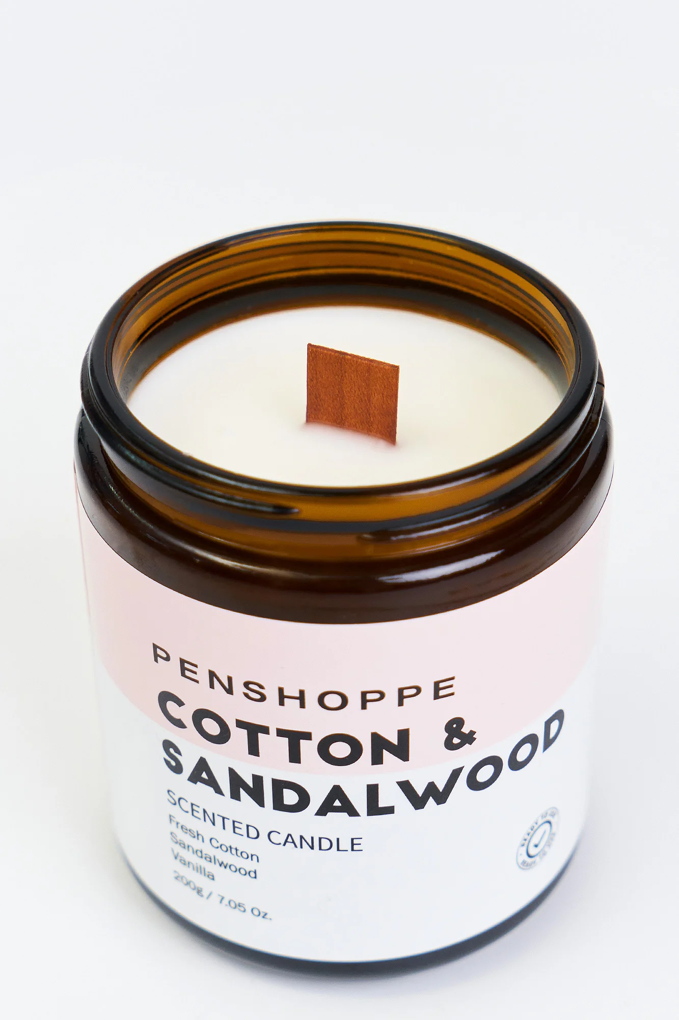 Cotton & Sandalwood Scented Candle - Image 4