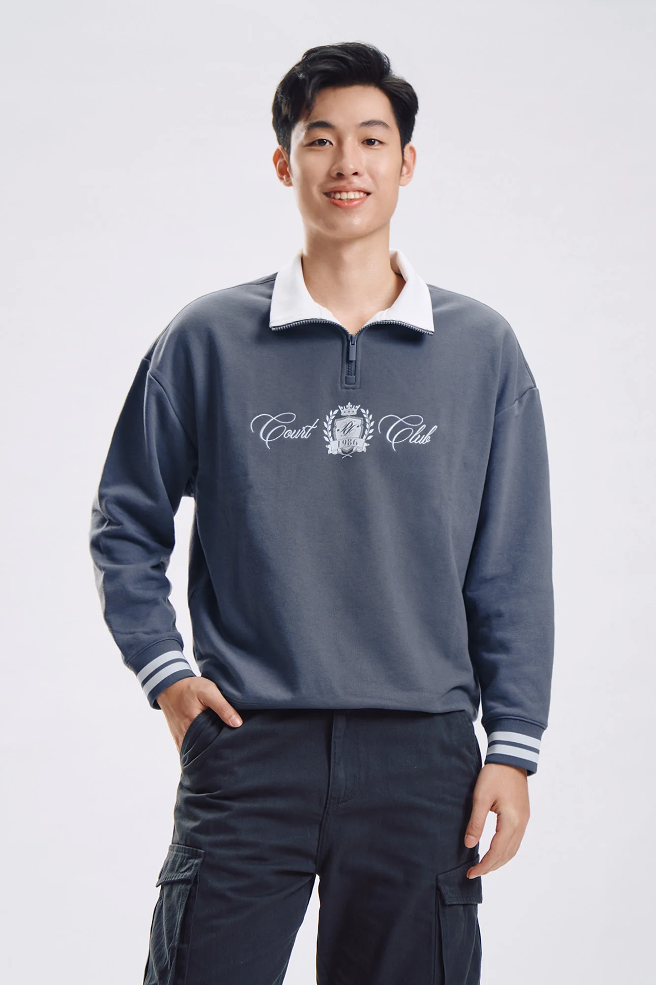 Court Club Relaxed Quarter Zip Pullover