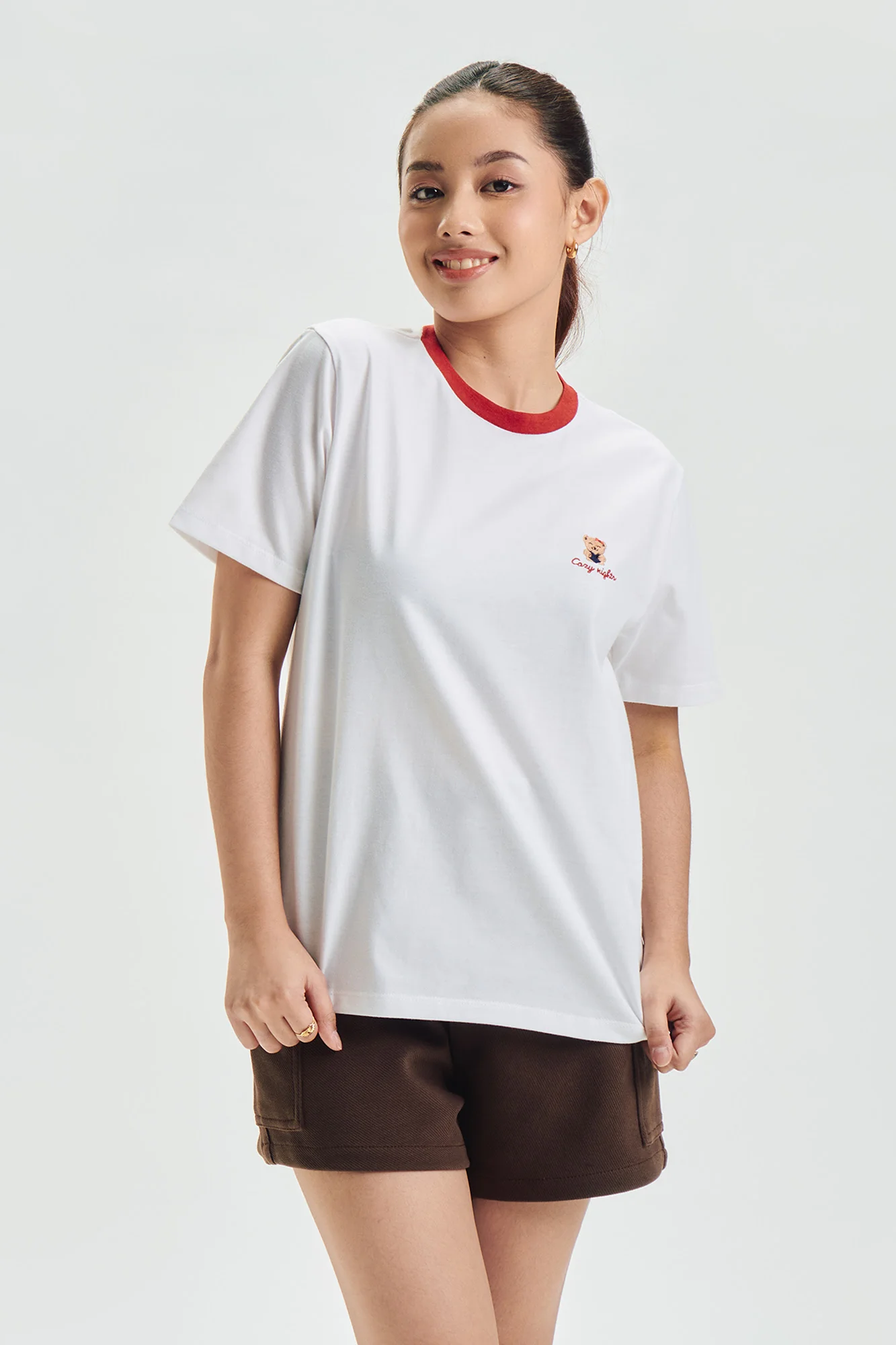 Cozy Night Relaxed Ringer Graphic T-Shirt