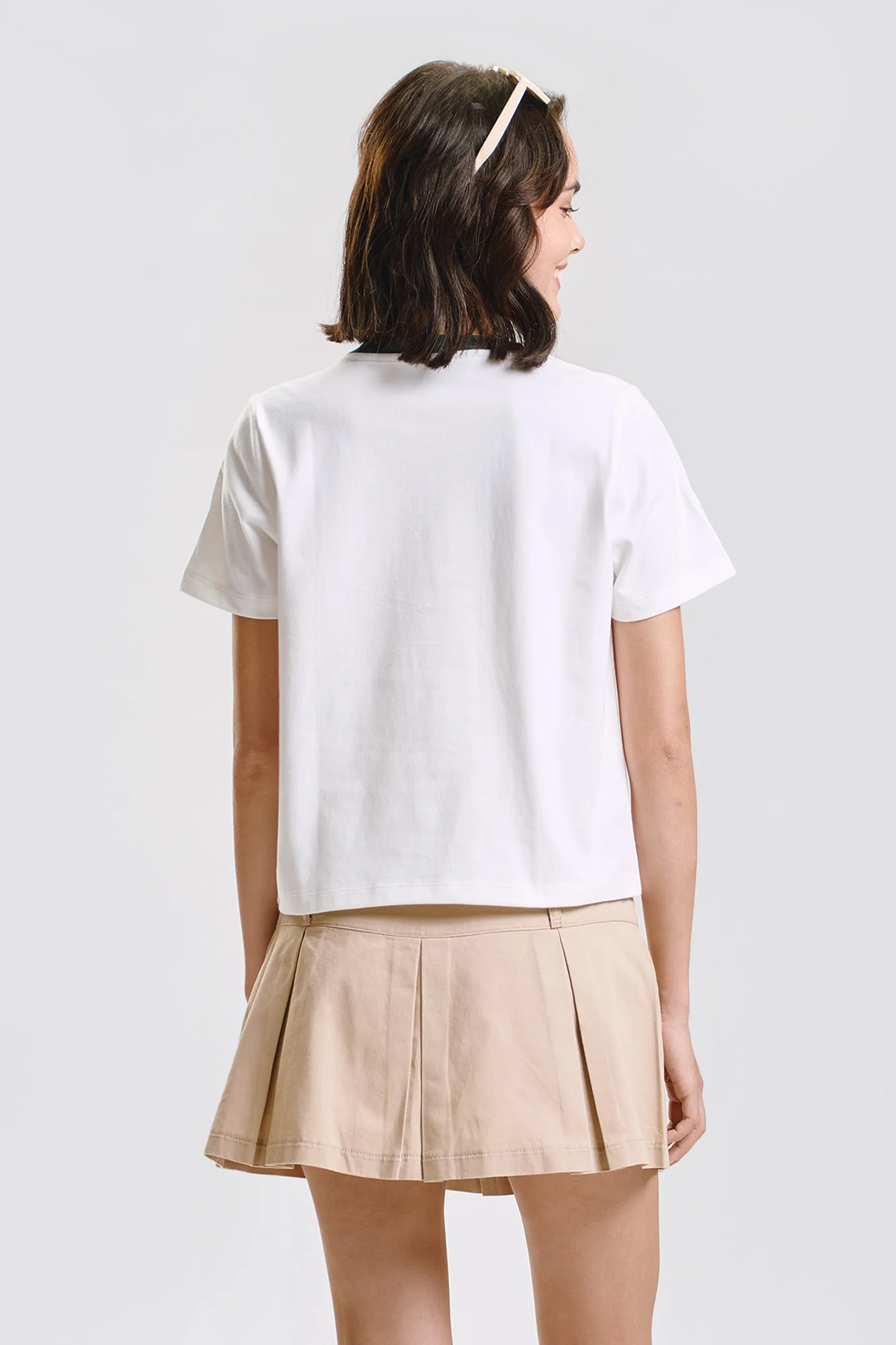 Crew Courtside Classics Boxy Ringer Graphic T-Shirt - Image 3