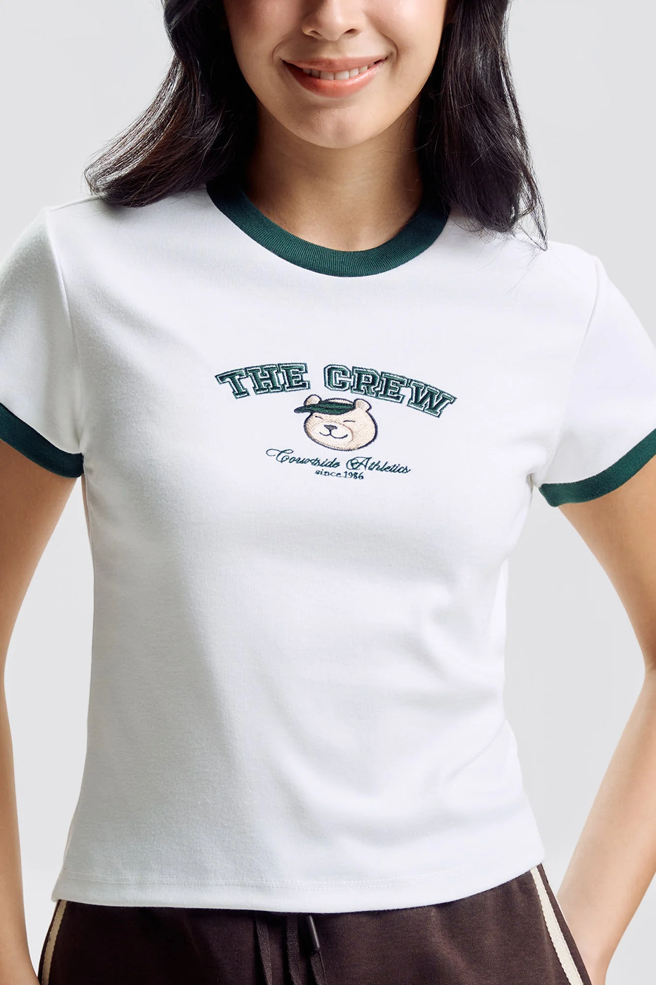 Crew Courtside Classics Slim Ringer Graphic T-Shirt - Image 6