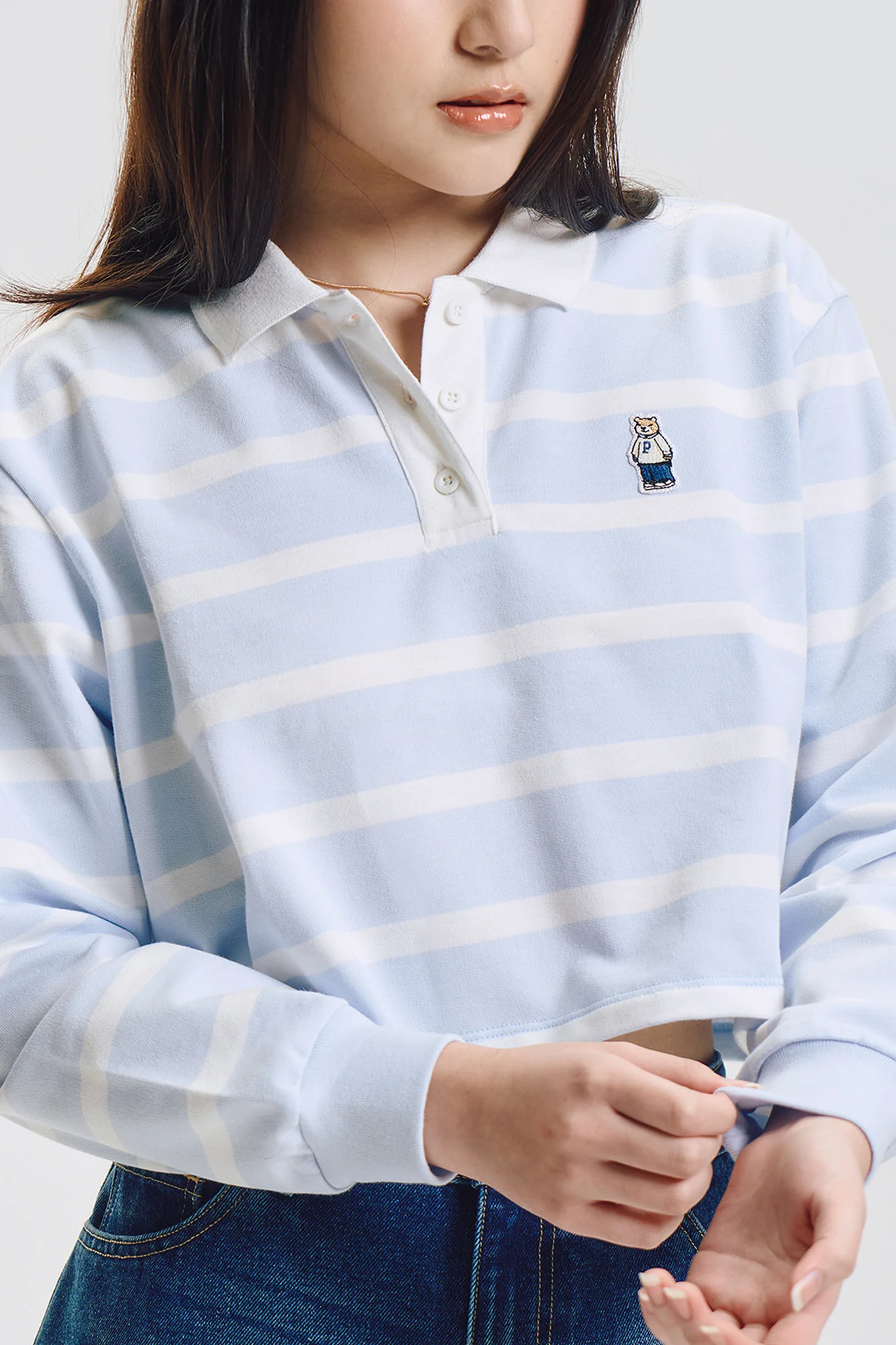 Crew Striped Loose Pullover Sweater - Image 2
