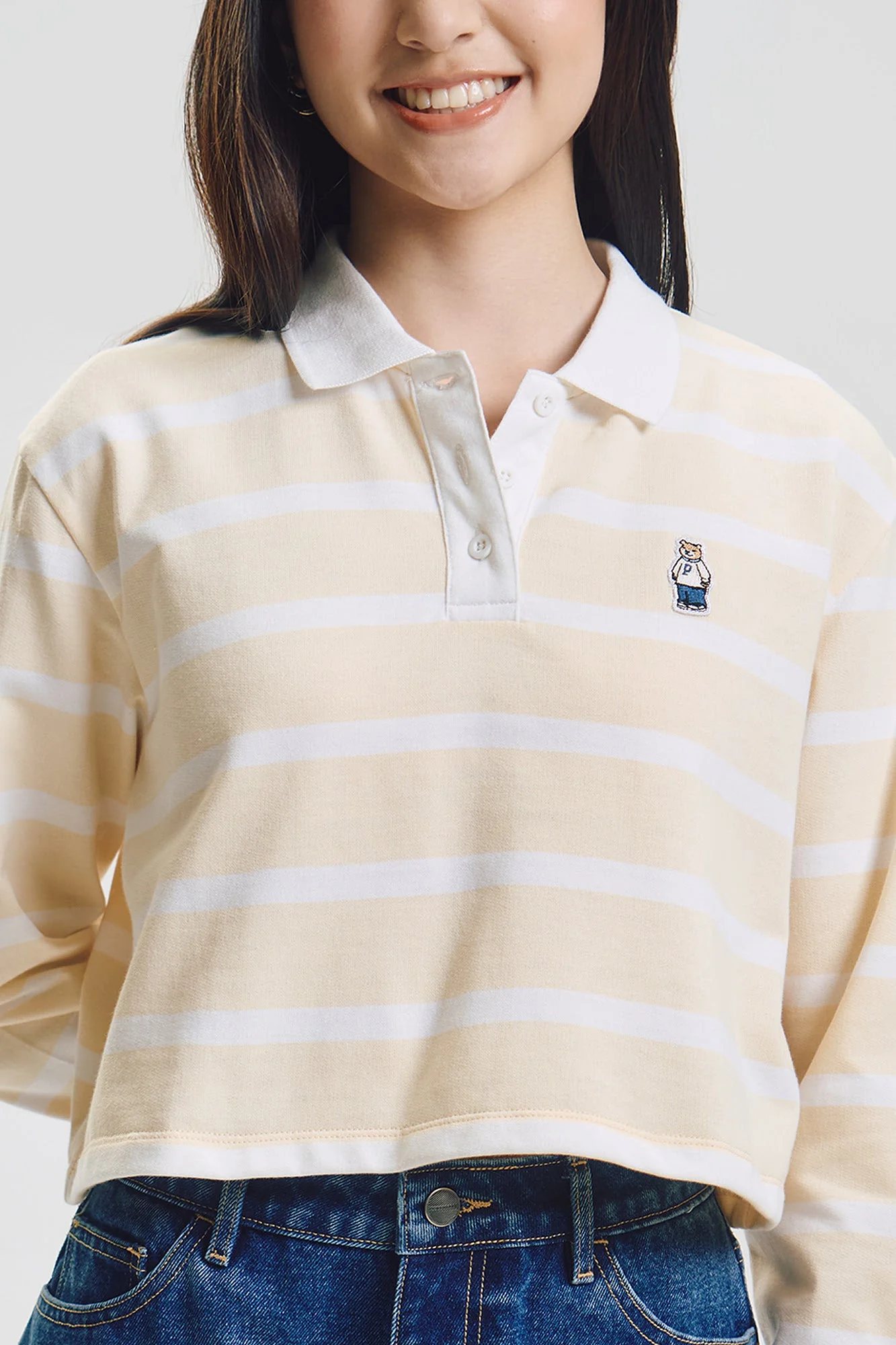 Crew Striped Loose Pullover Sweater - Image 6