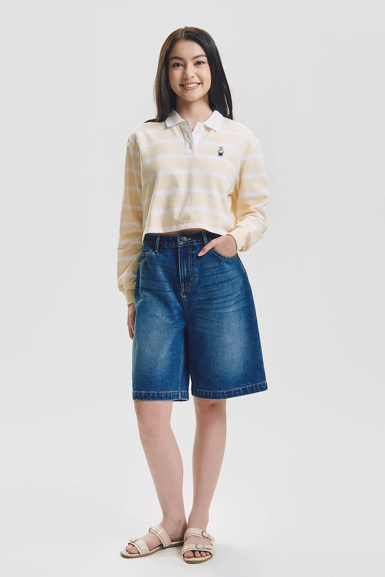 Crew Striped Loose Pullover Sweater - Image 8
