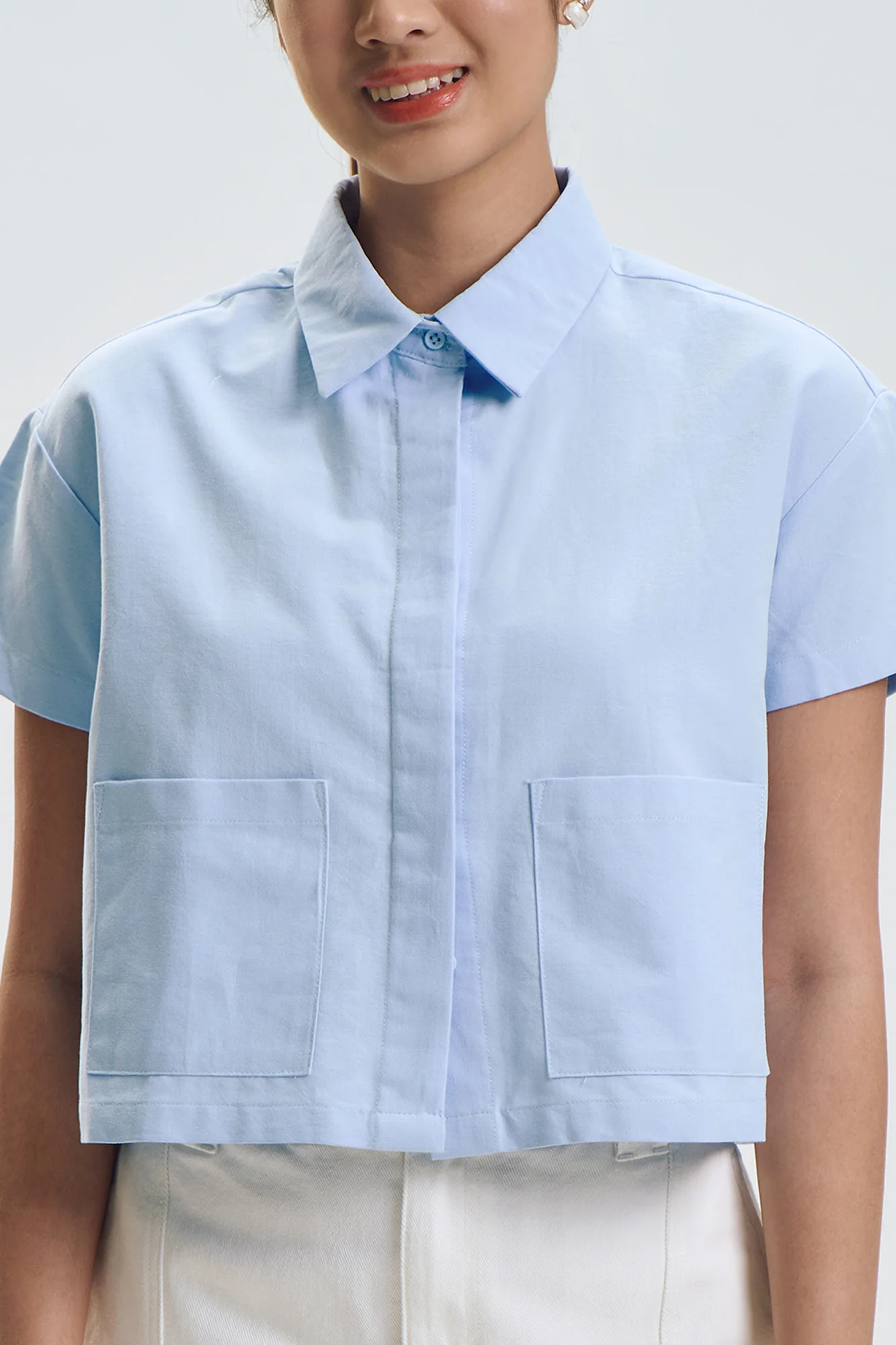 Cropped Relaxed Button Down - Image 2