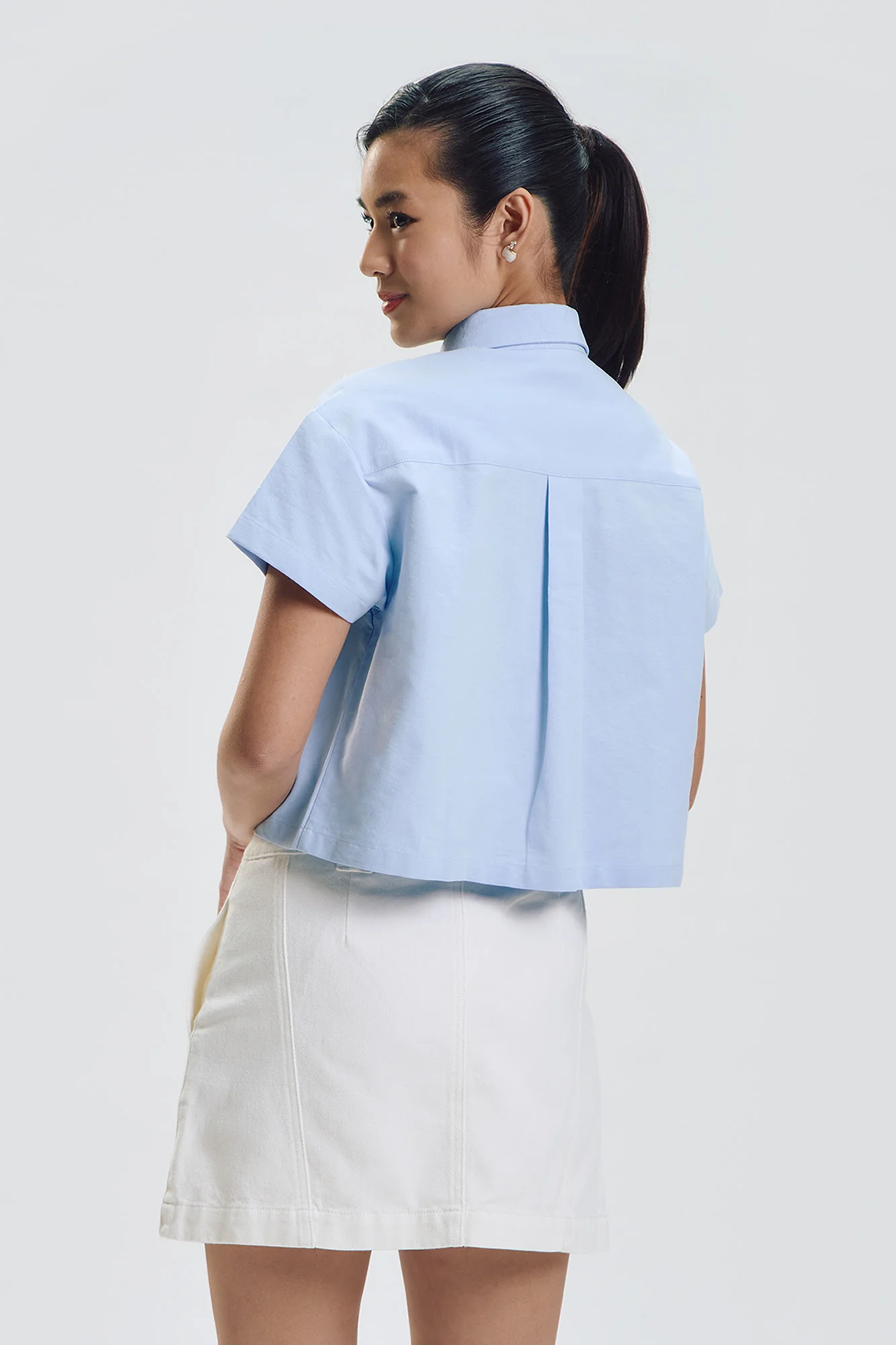 Cropped Relaxed Button Down - Image 3
