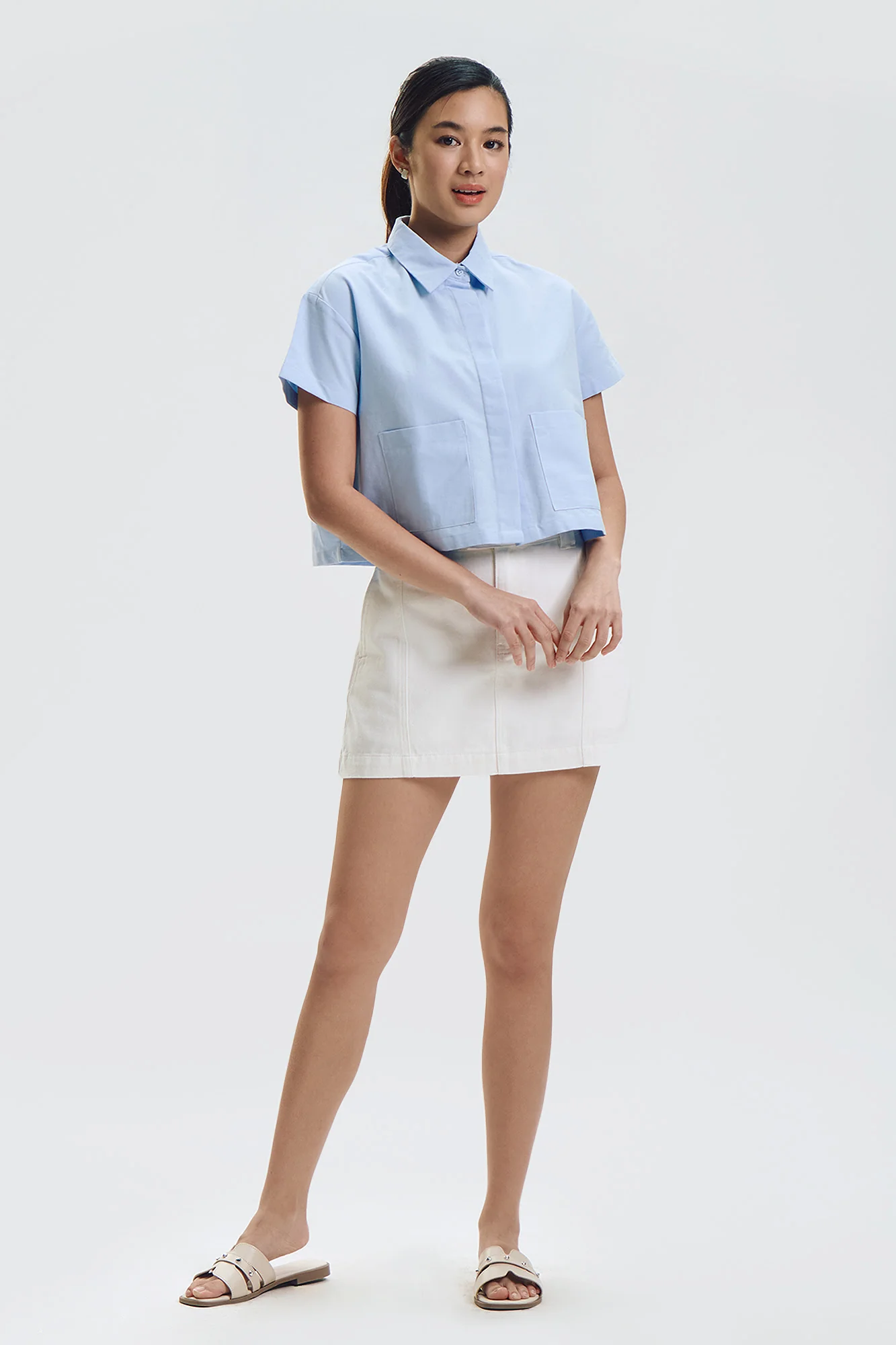 Cropped Relaxed Button Down - Image 4