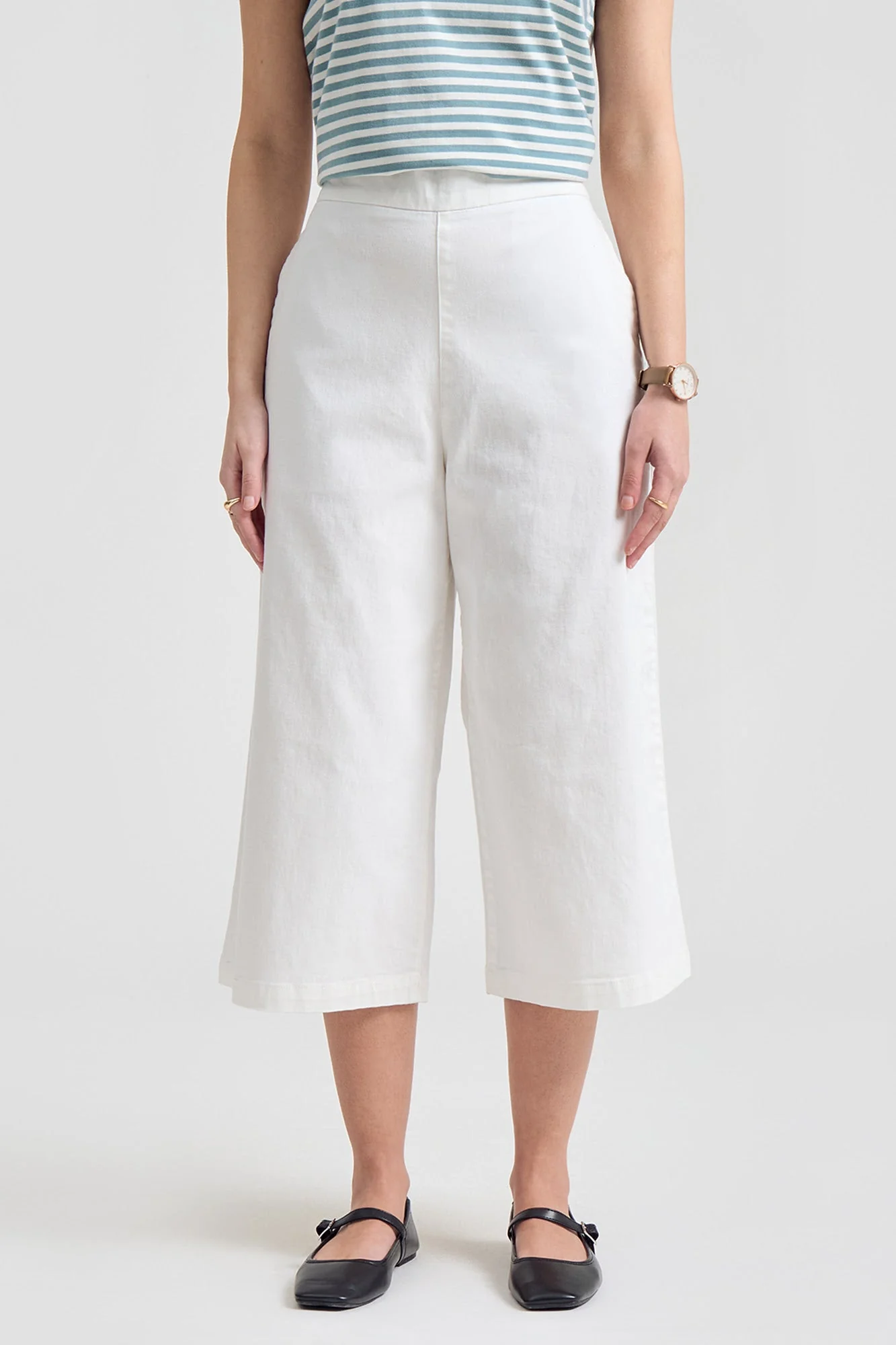 Cropped Wide Leg Trousers - Image 6