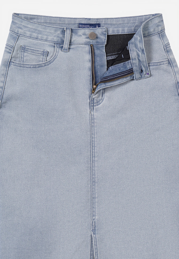 Denim Midi Skirt - Image 6