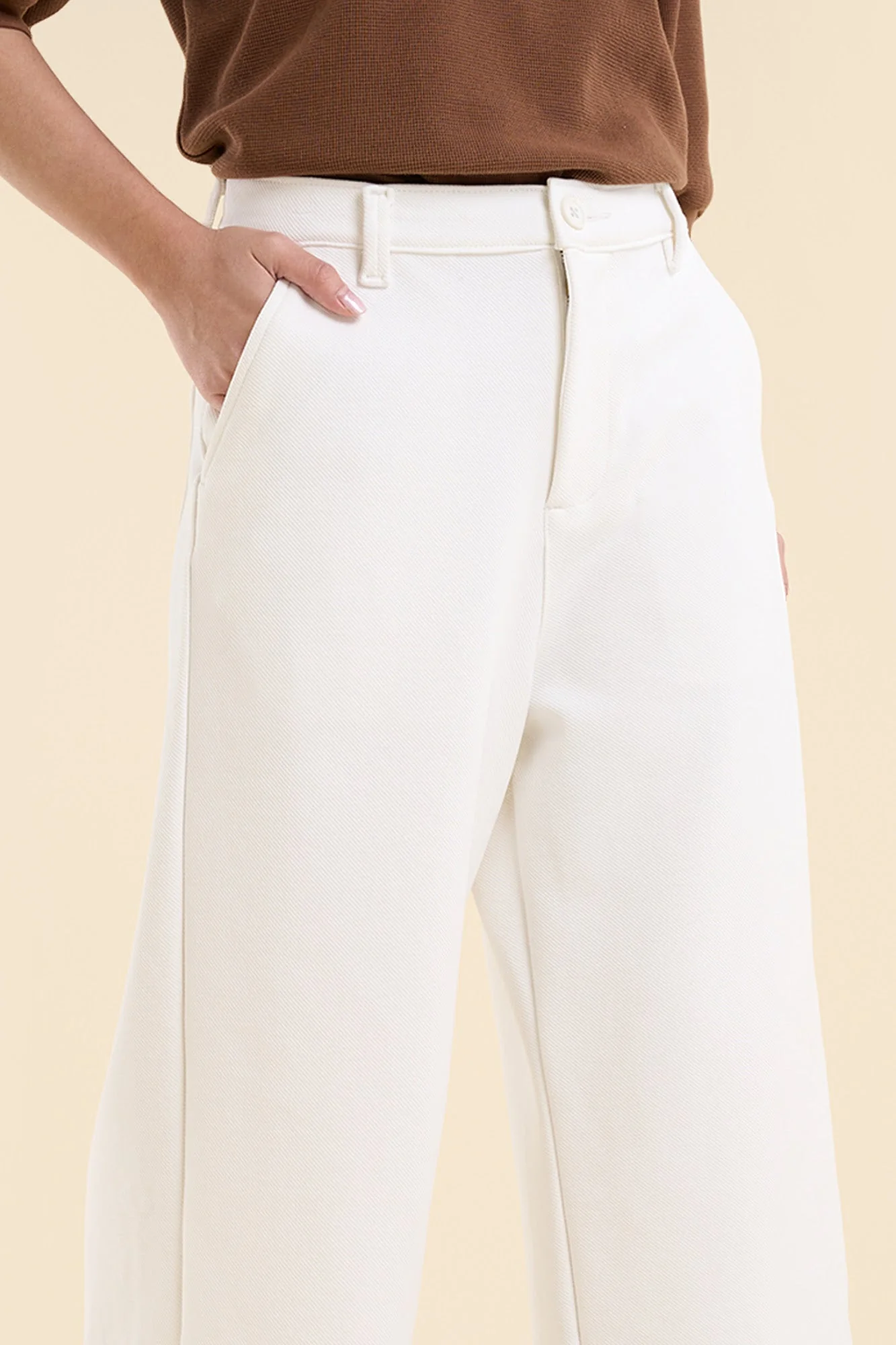 Dress Code Knit Wide Cropped Pants - Image 7
