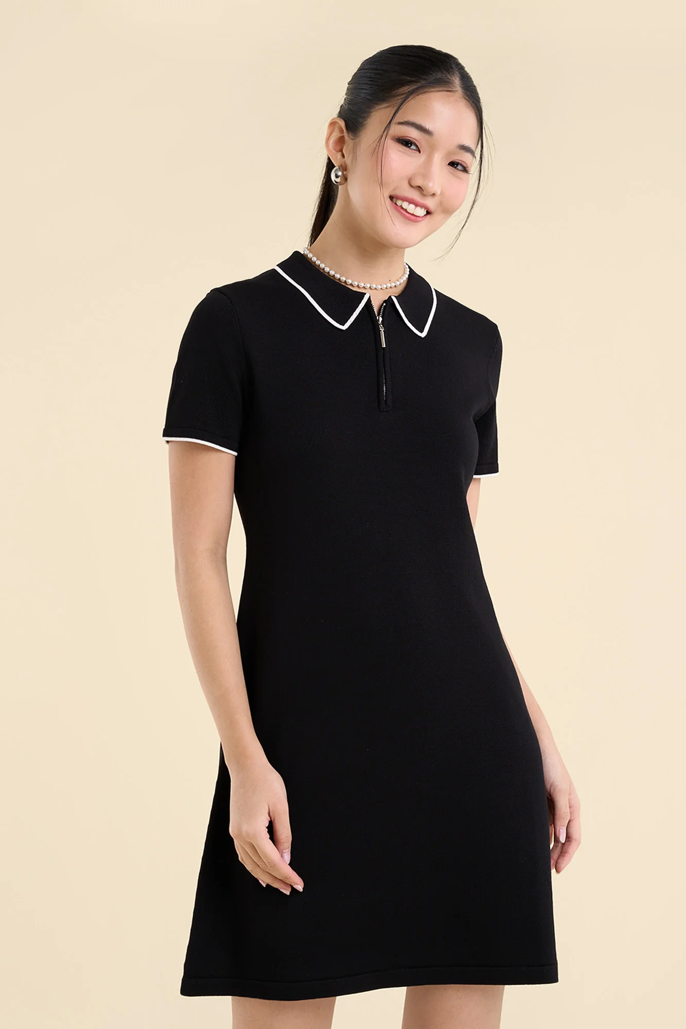 Dress Code Light Knit Polo Dress