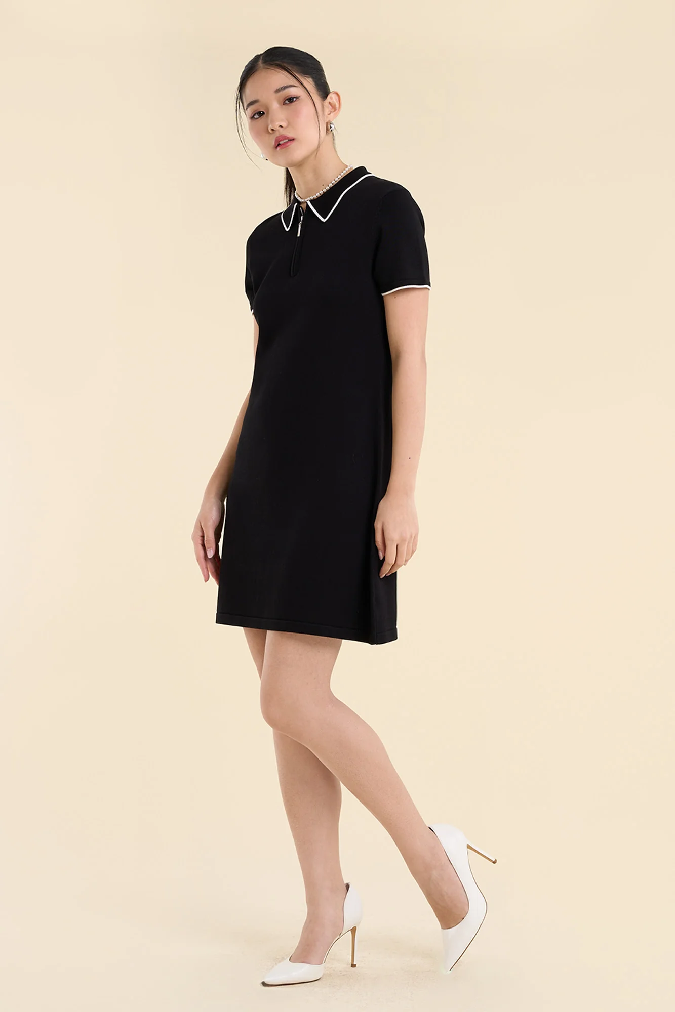 Dress Code Light Knit Polo Dress - Image 4