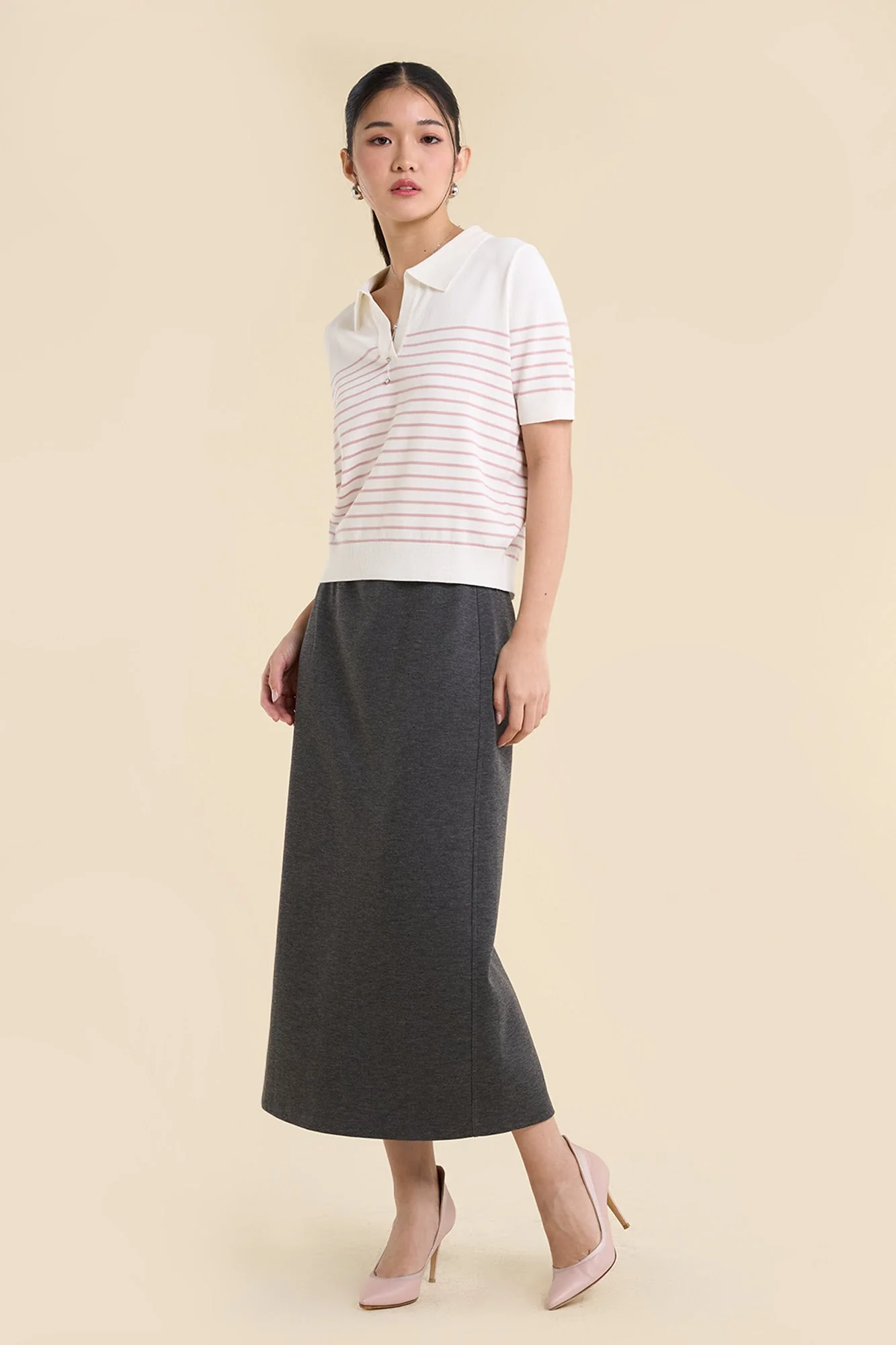 Dress Code Light Knit Striped Polo - Image 8