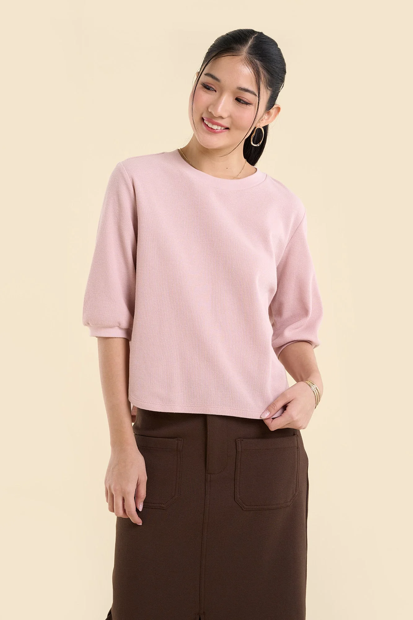 Dress Code Loose Textured Top - Image 9