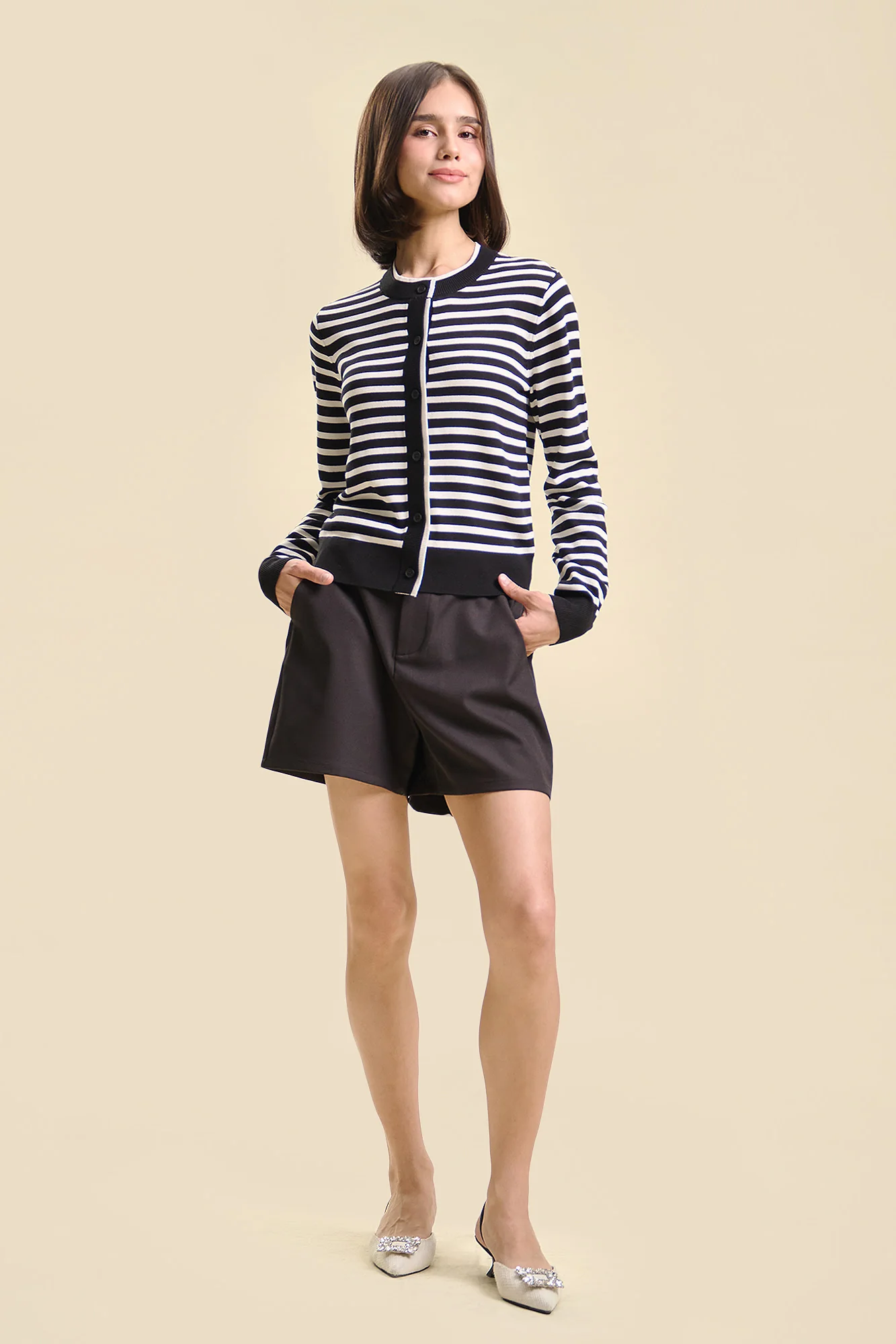 Dress Code Striped Light Knit Cardigan - Image 4