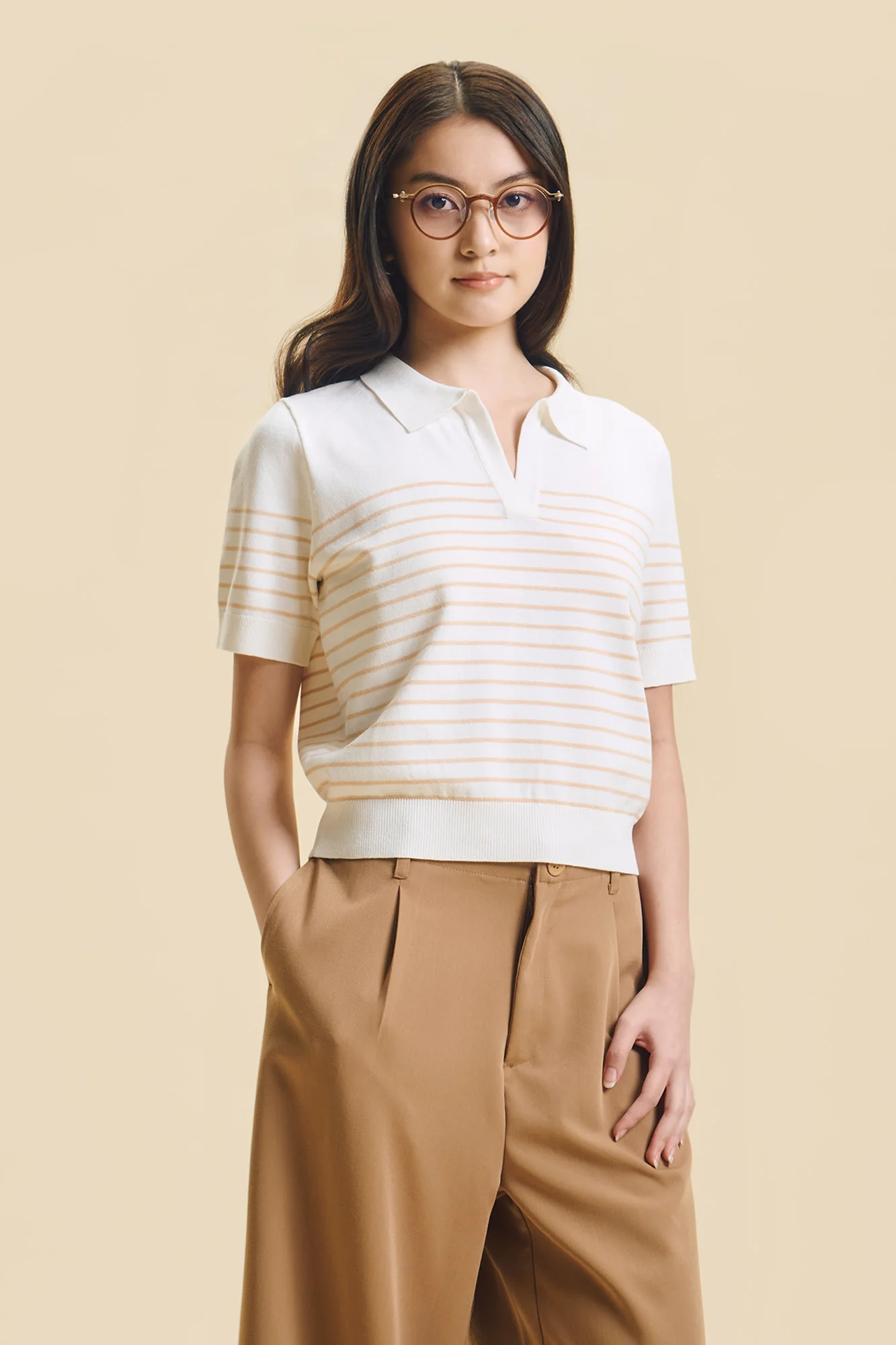 Dress Code Striped Relaxed Polo