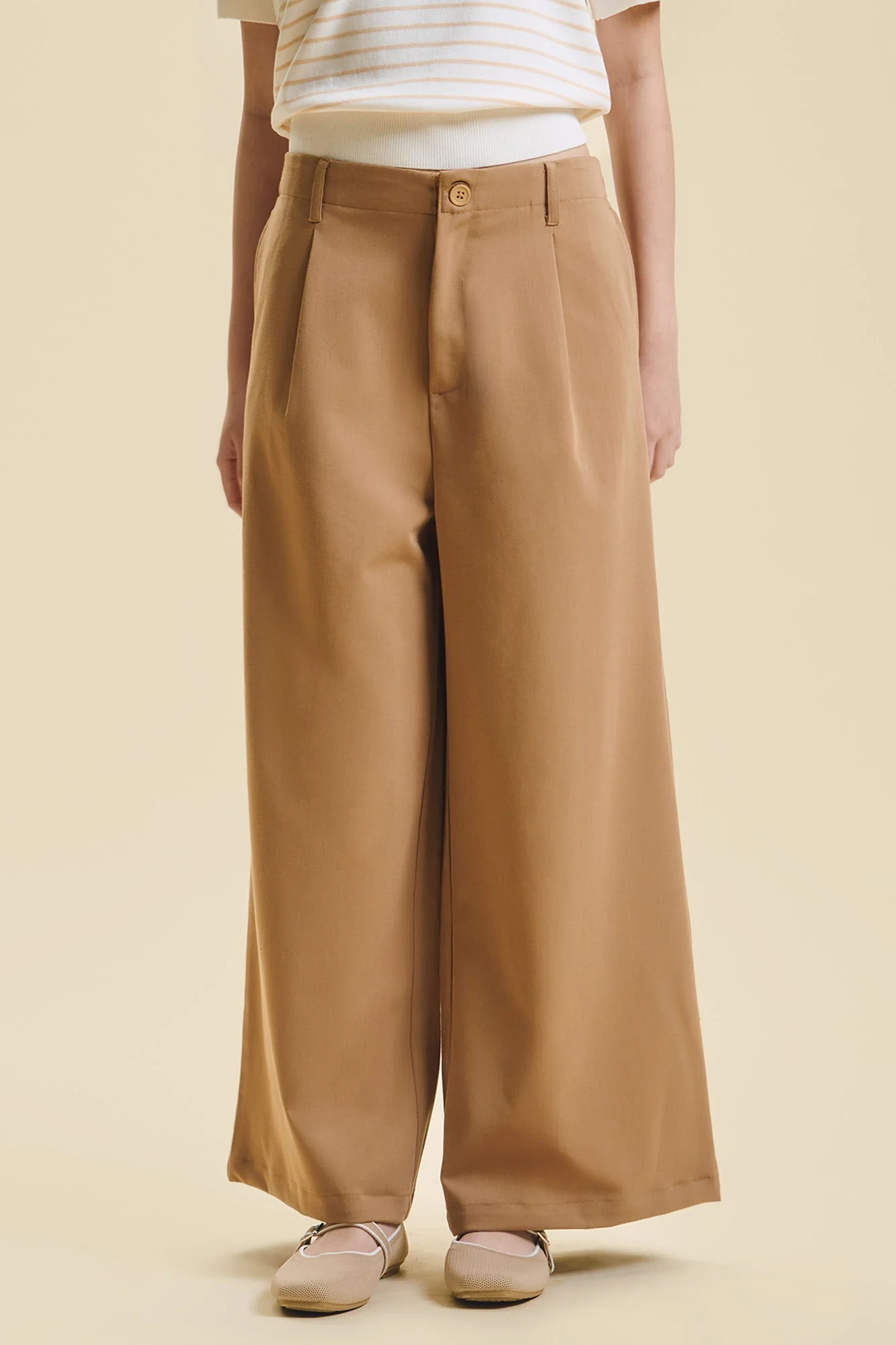 Dress Code Wide Fit Pleated Trousers - Image 6