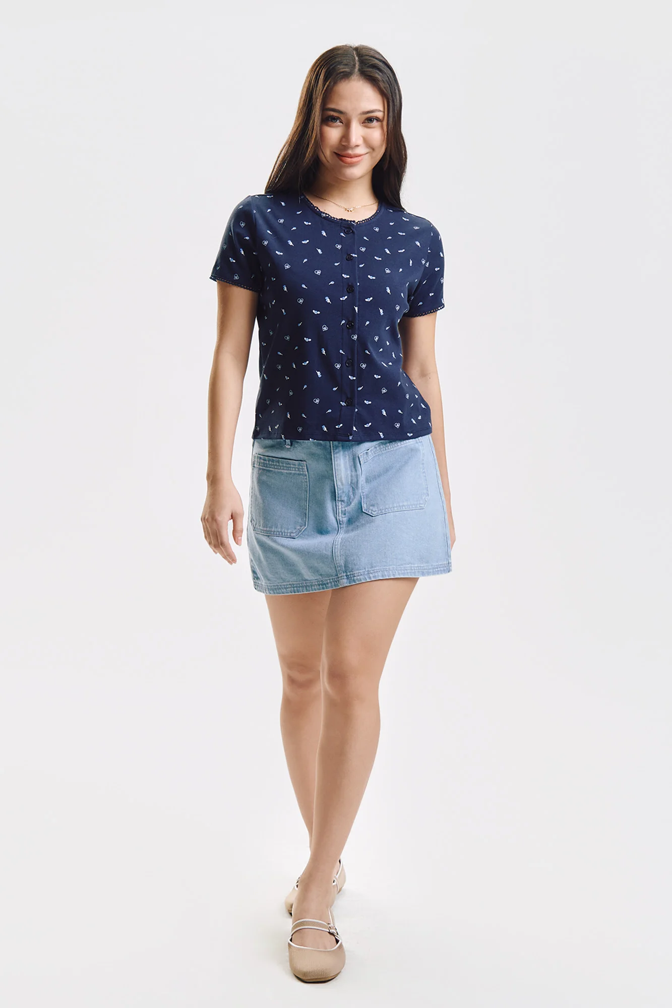 Floral All-Over Print Button Down Top - Image 4