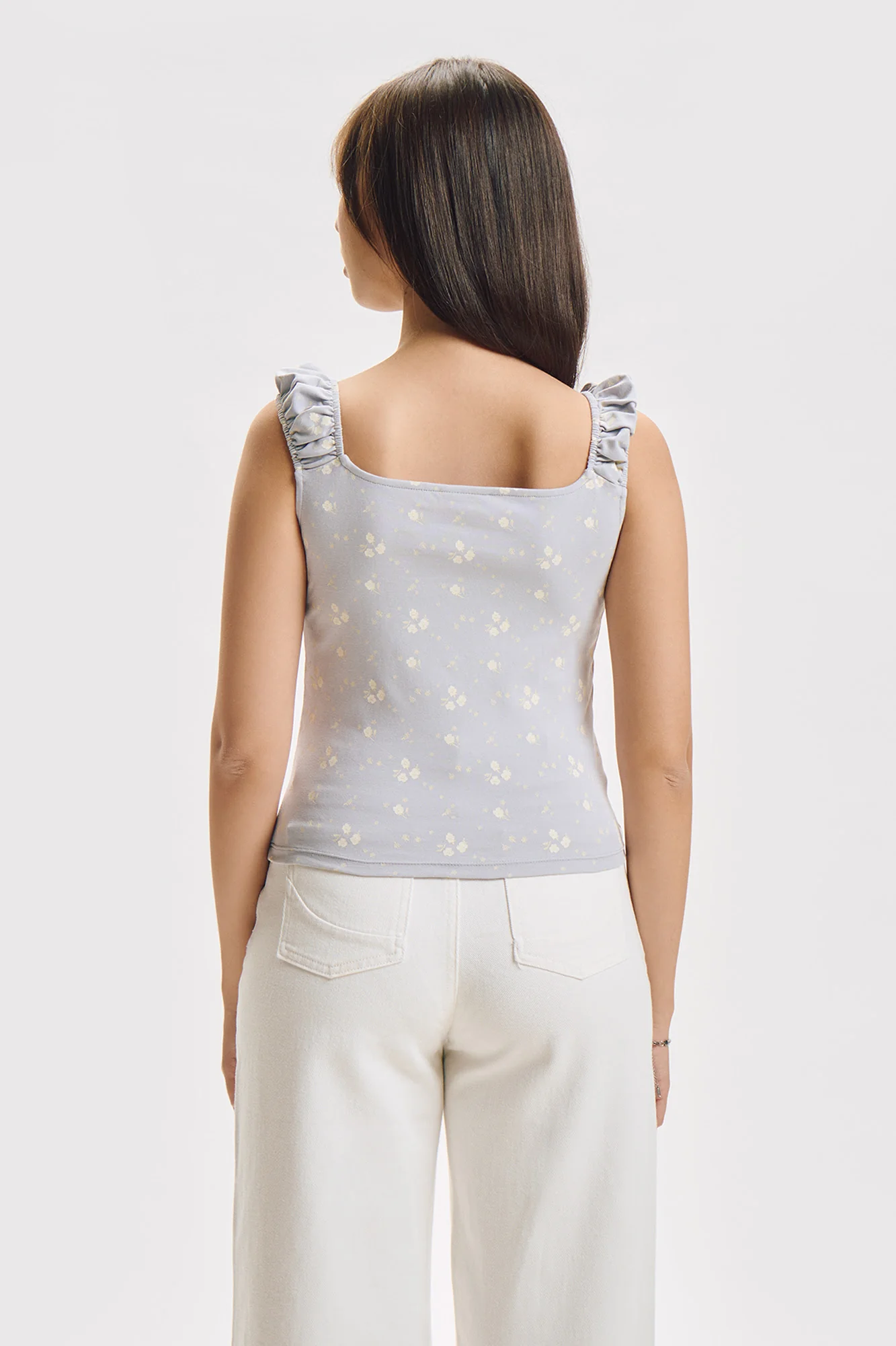Floral All-Over Print Slim Top - Image 3