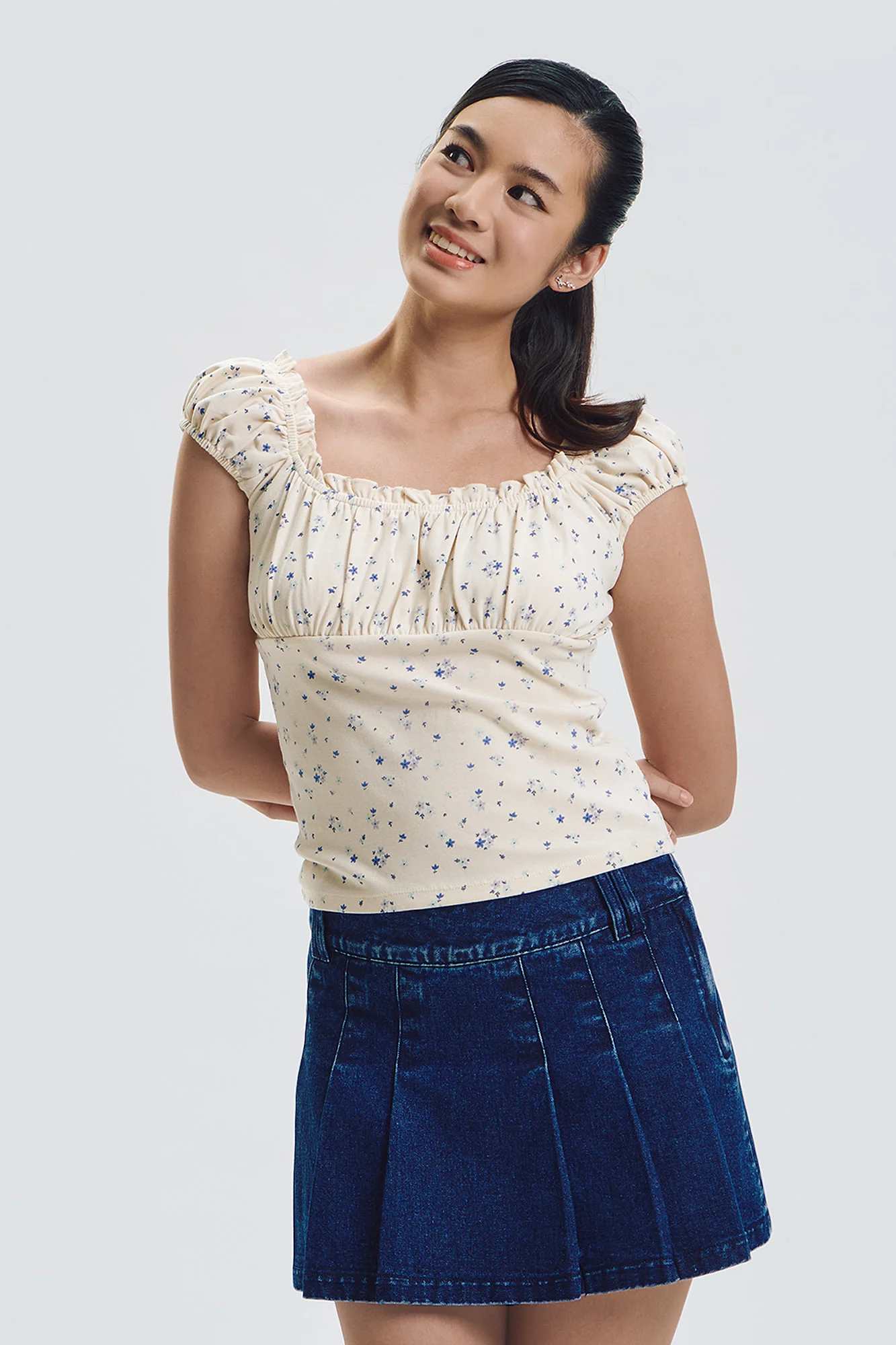 Floral Print Slim Top