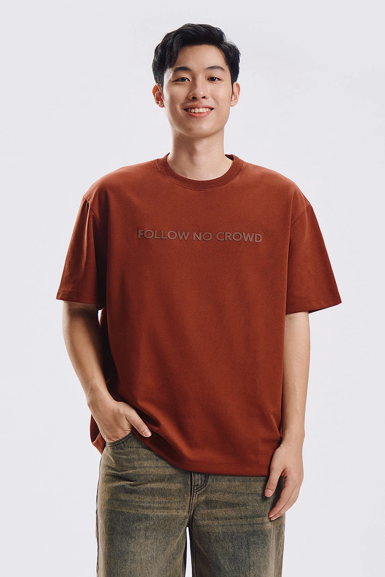Follow No Crowd Relaxed Fit Graphic T-Shirt - Image 37