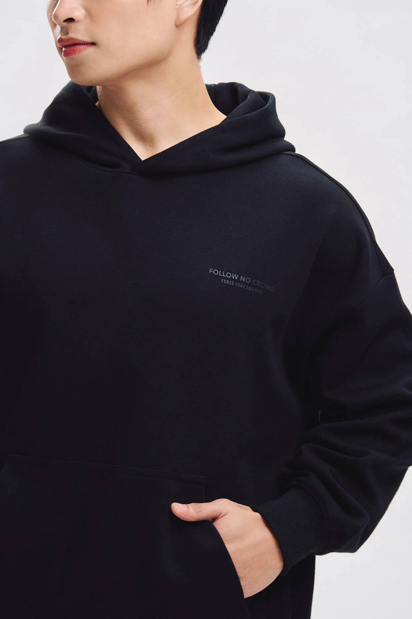 Follow No Crowd Relaxed Pullover Hoodie - Image 2
