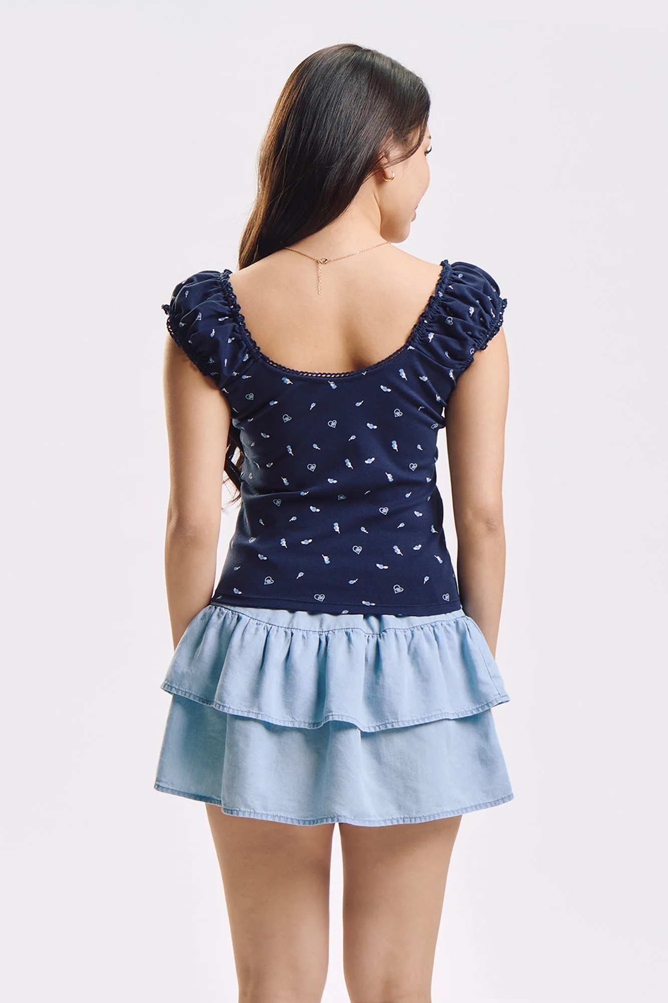 Heart All-Over Print Slim Top - Image 3