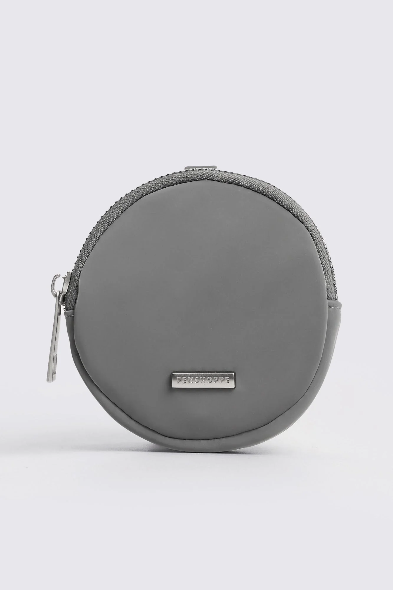 Iridescent Circular Coin Purse with Branding