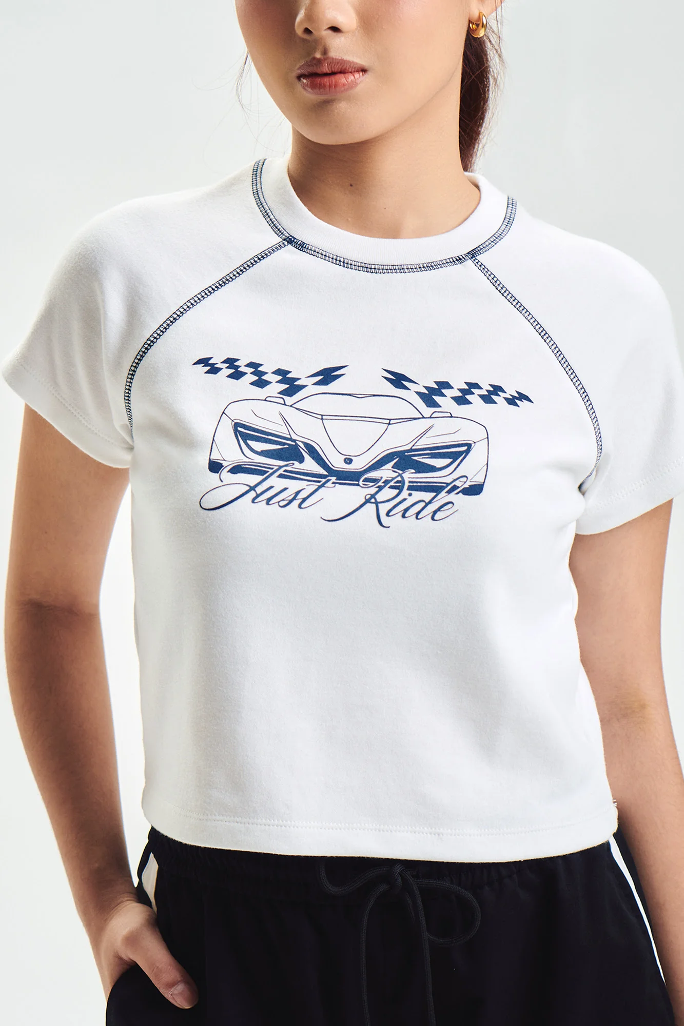 Just Ride Slim Raglan Graphic T-Shirt - Image 2