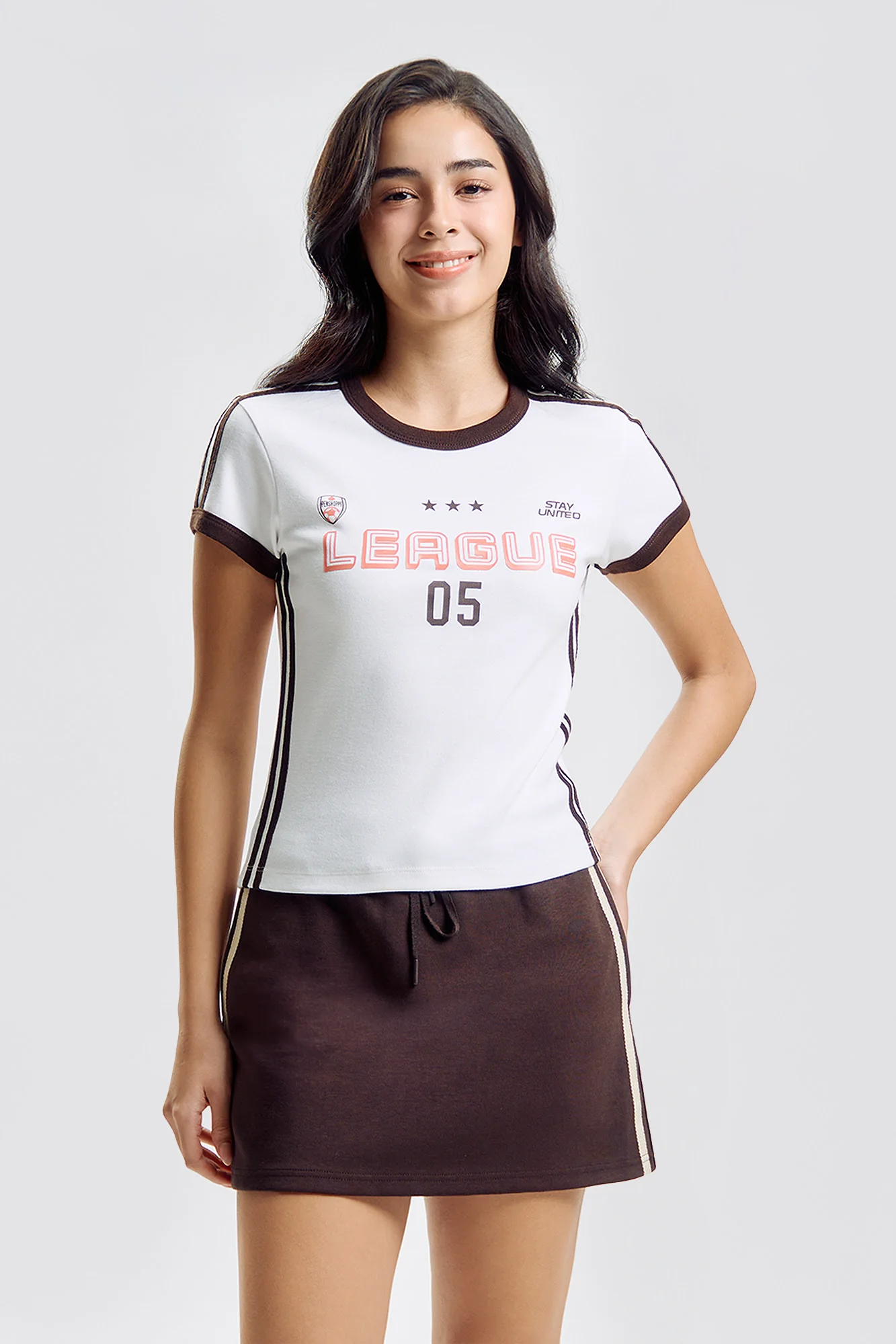 League Slim Ringer Graphic T-Shirt