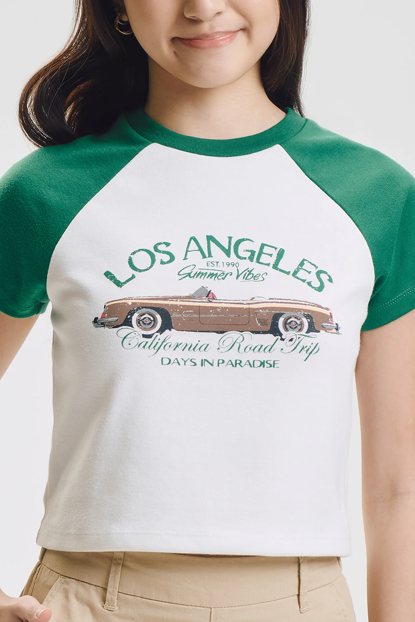 Los Angeles Slim Raglan Graphic T-Shirt - Image 2
